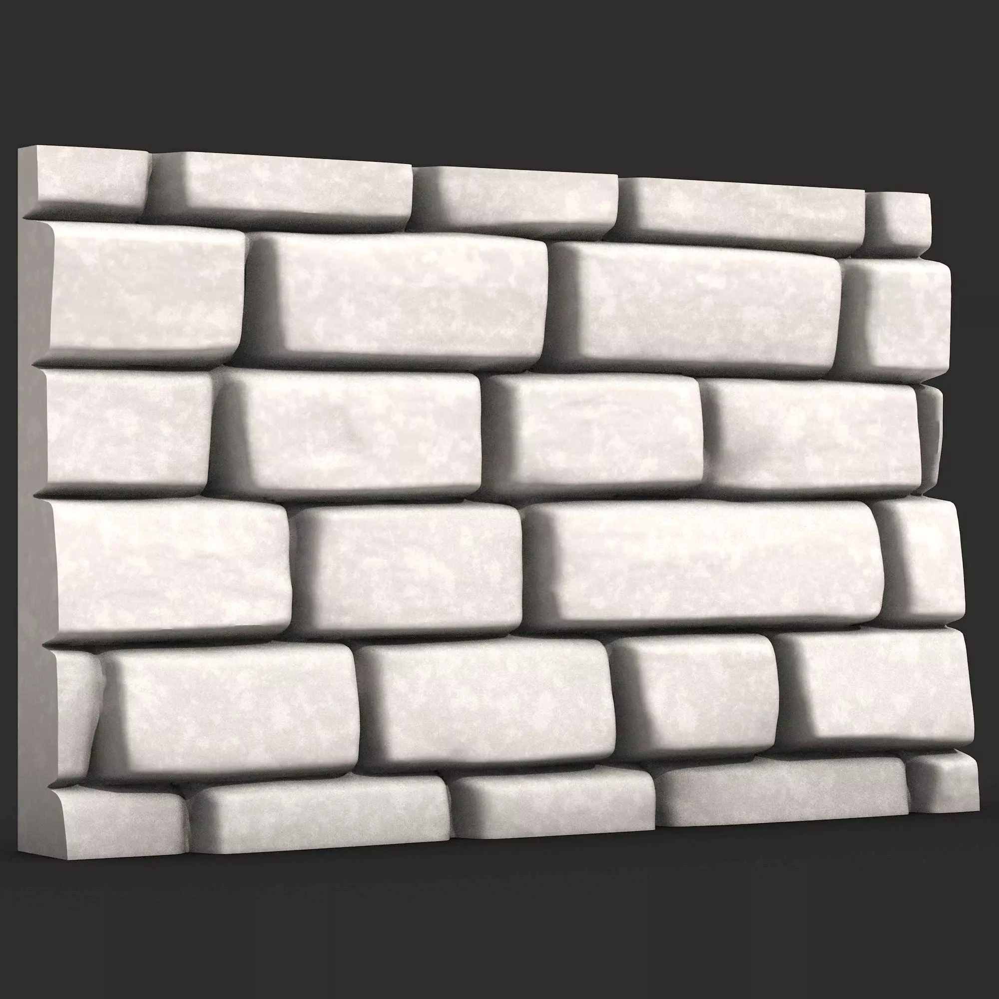 Rubble Stone Wall Low Poly Kit 3D print model