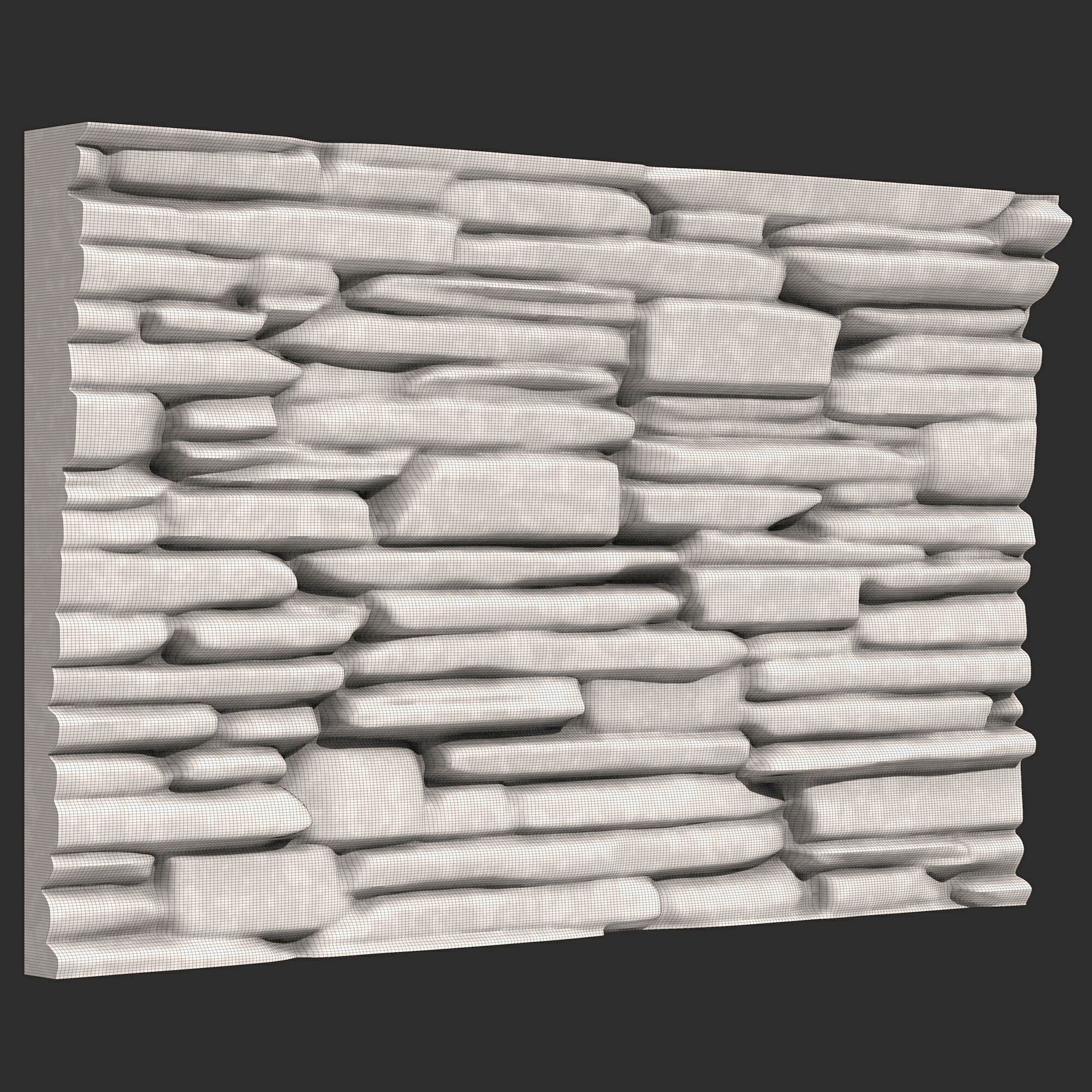Stone Wall 392 3D print model_6