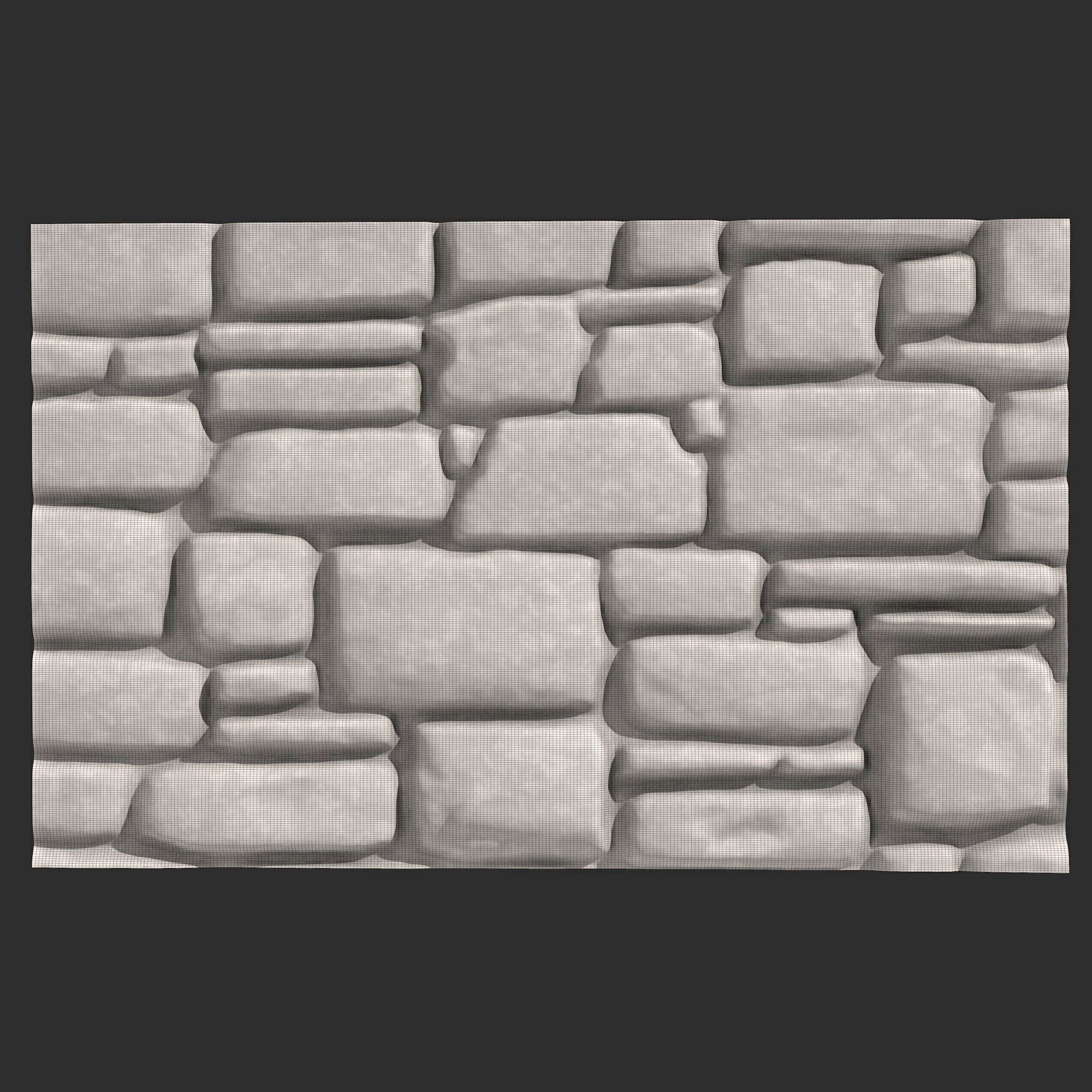 Stone Wall 390 3D print model_5
