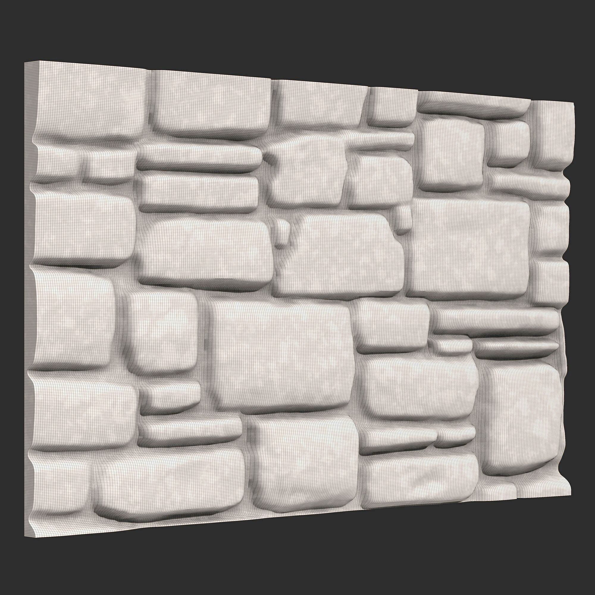 Stone Wall 390 3D print model_6