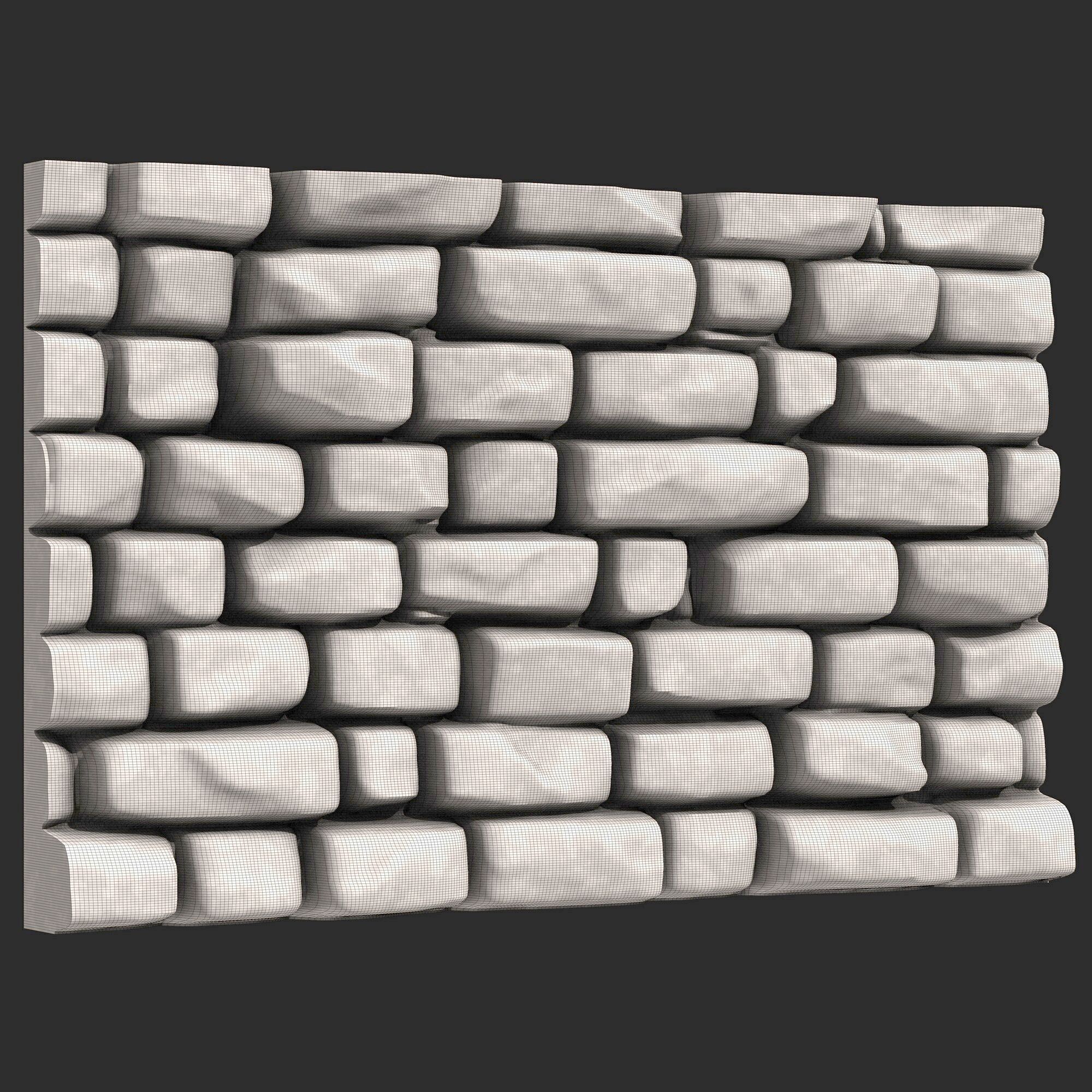 Stone Wall 389 3D print model_7