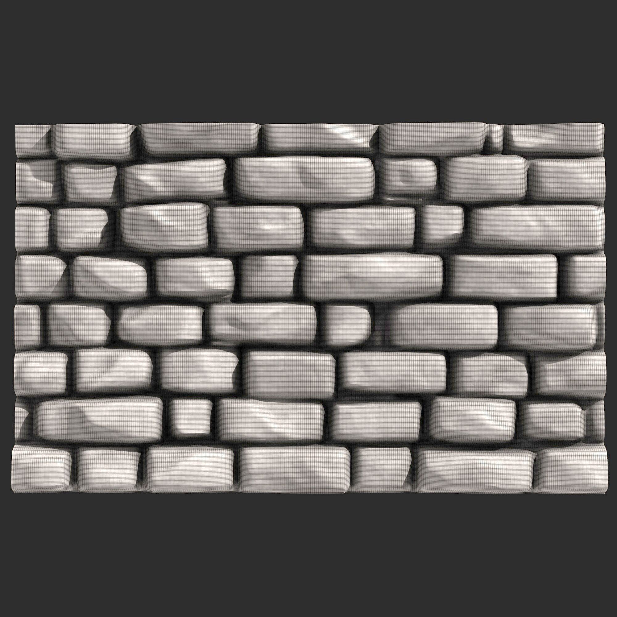 Stone Wall 389 3D print model_6