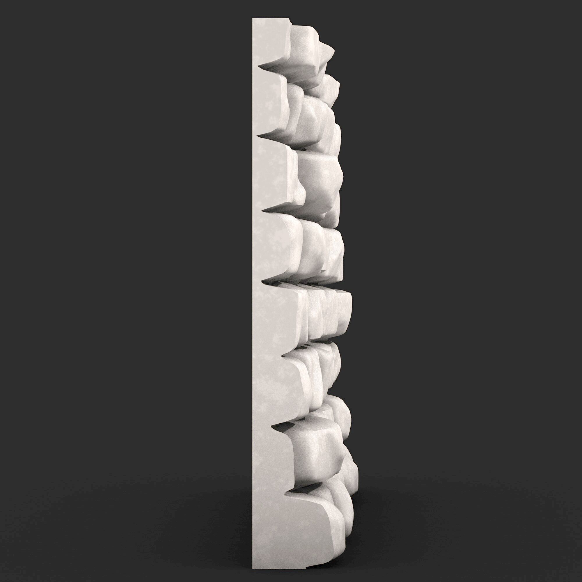 Stone Wall 389 3D print model_3