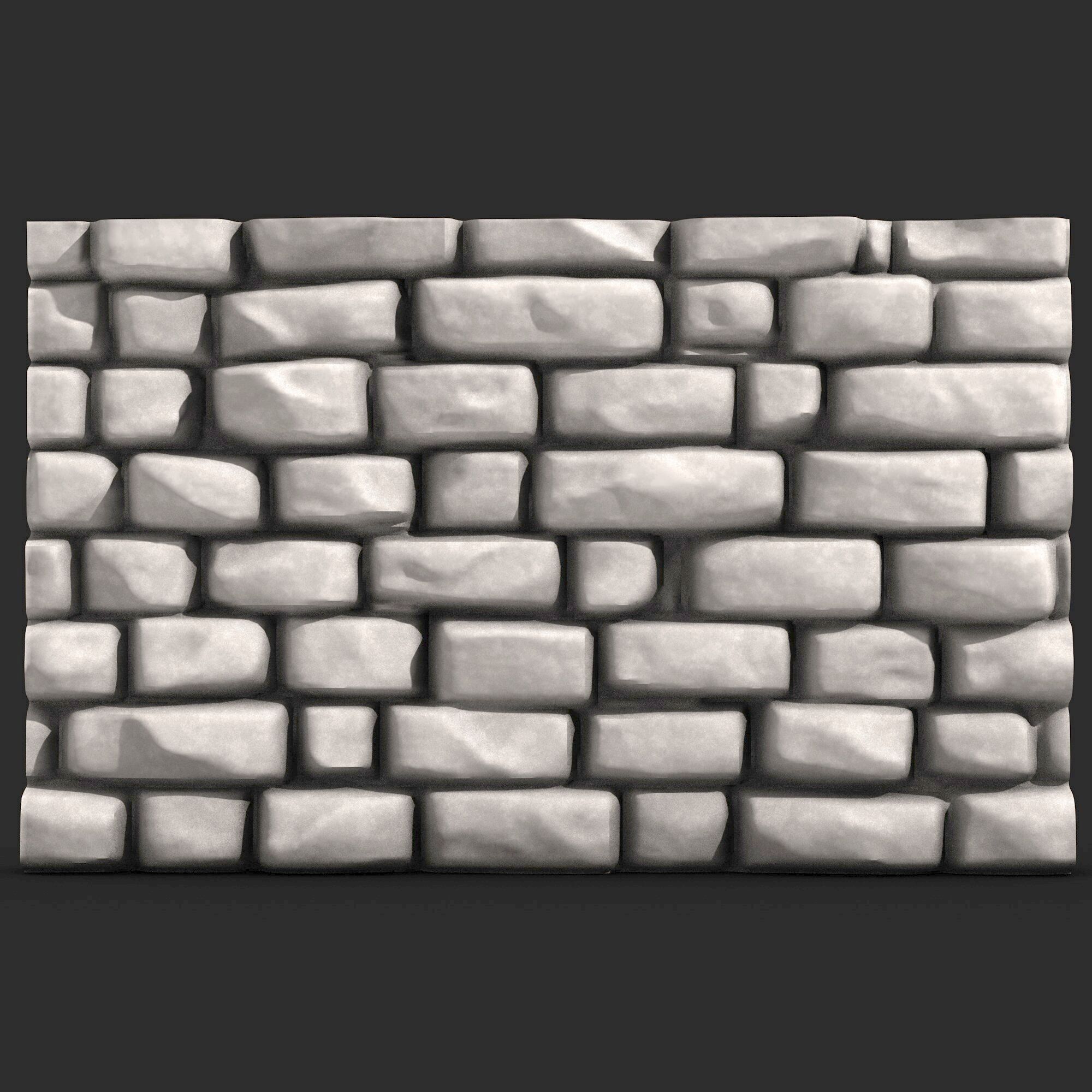Stone Wall 389 3D print model_2