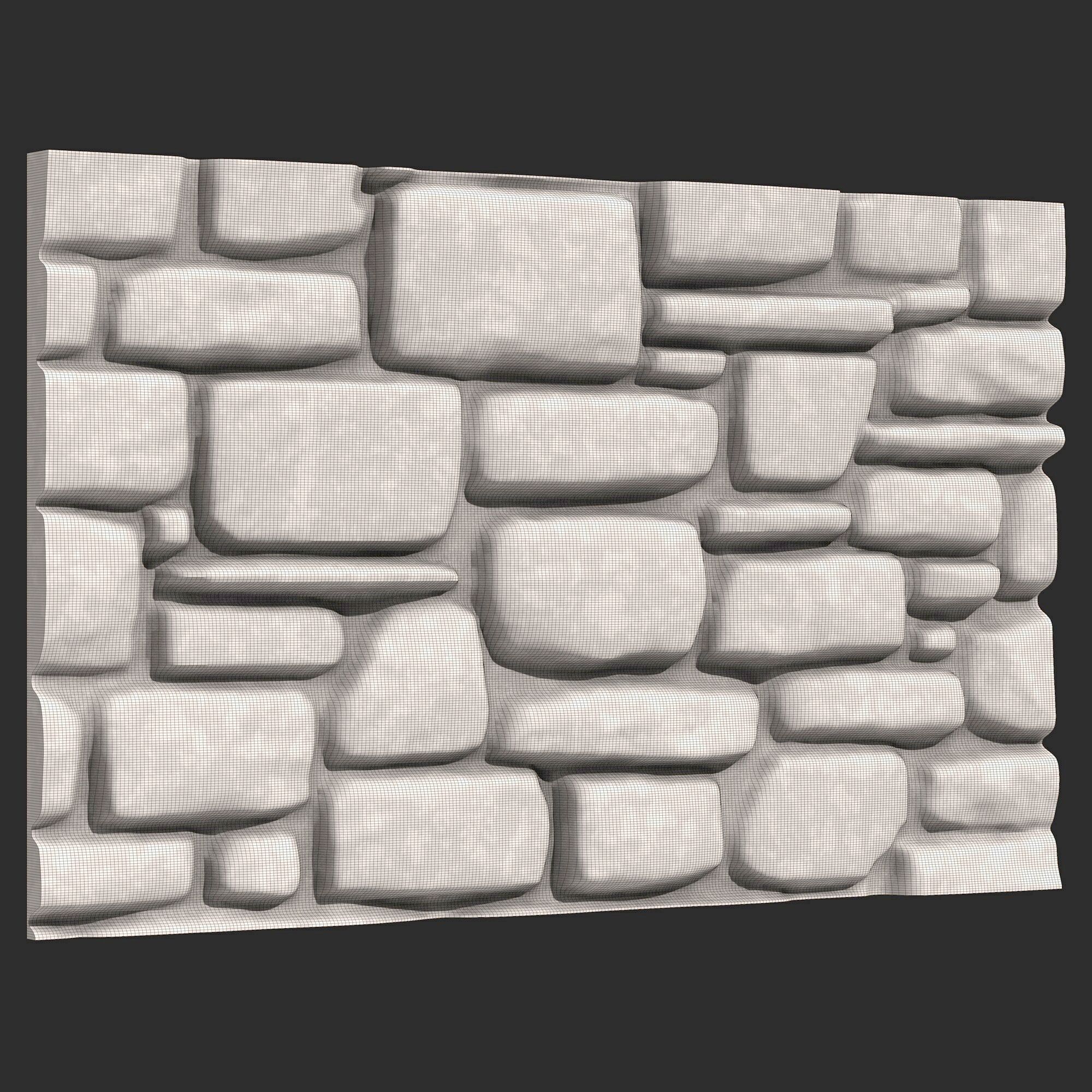 Stone Wall 386 3D print model_6