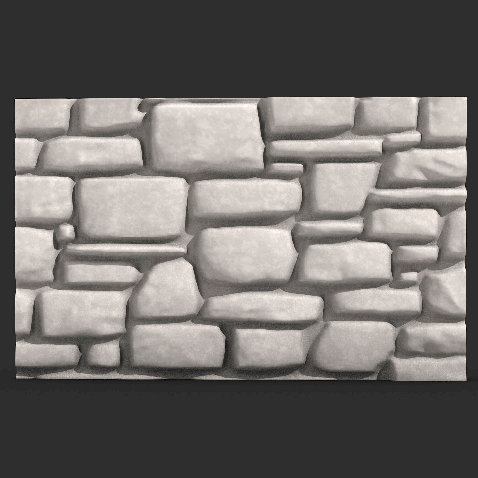 Stone Wall 386 3D print model_1