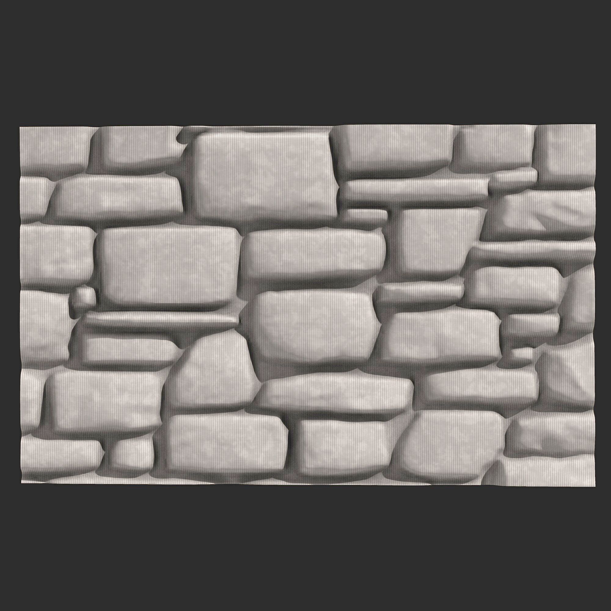 Stone Wall 386 3D print model_5