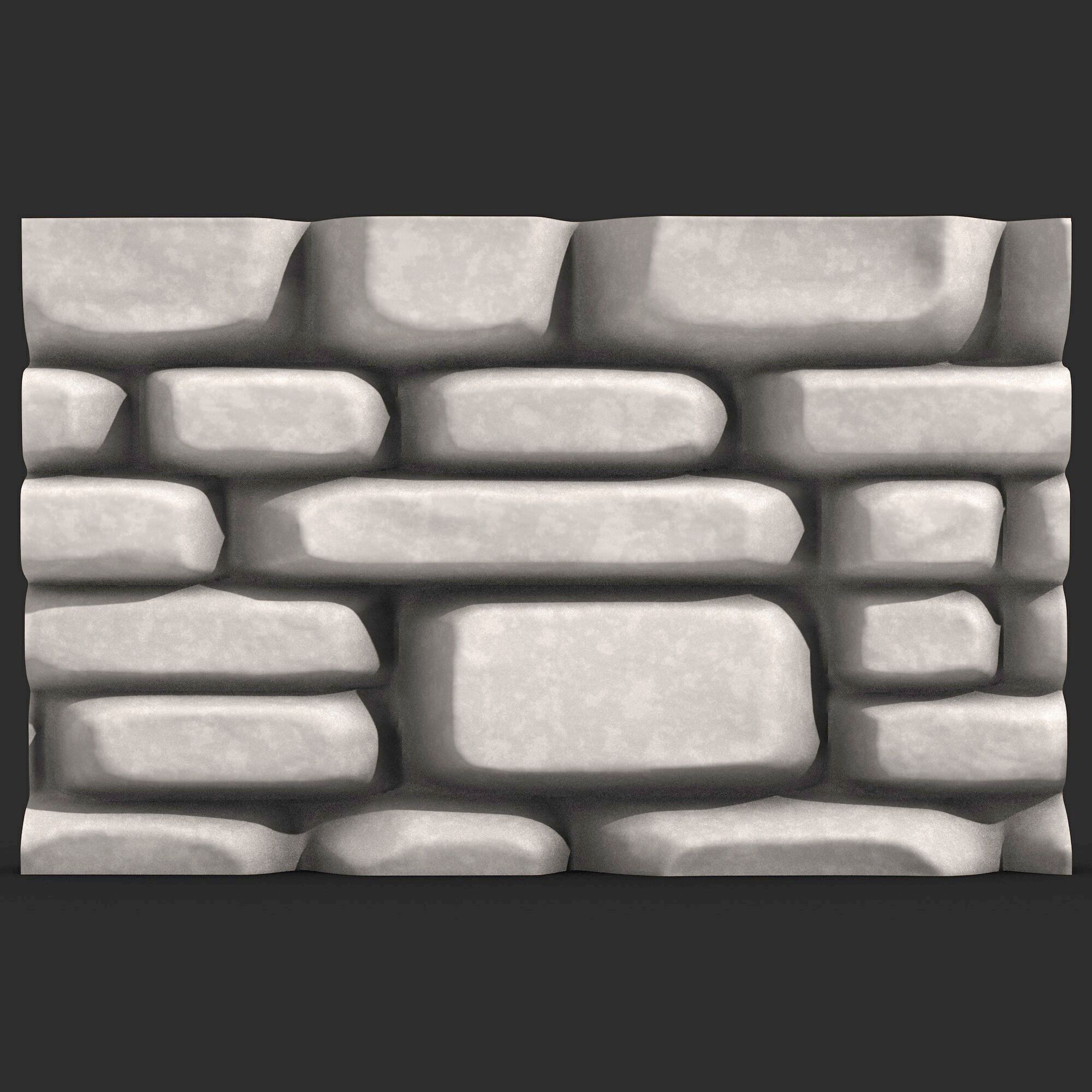 Stone Wall 385 3D print model_1