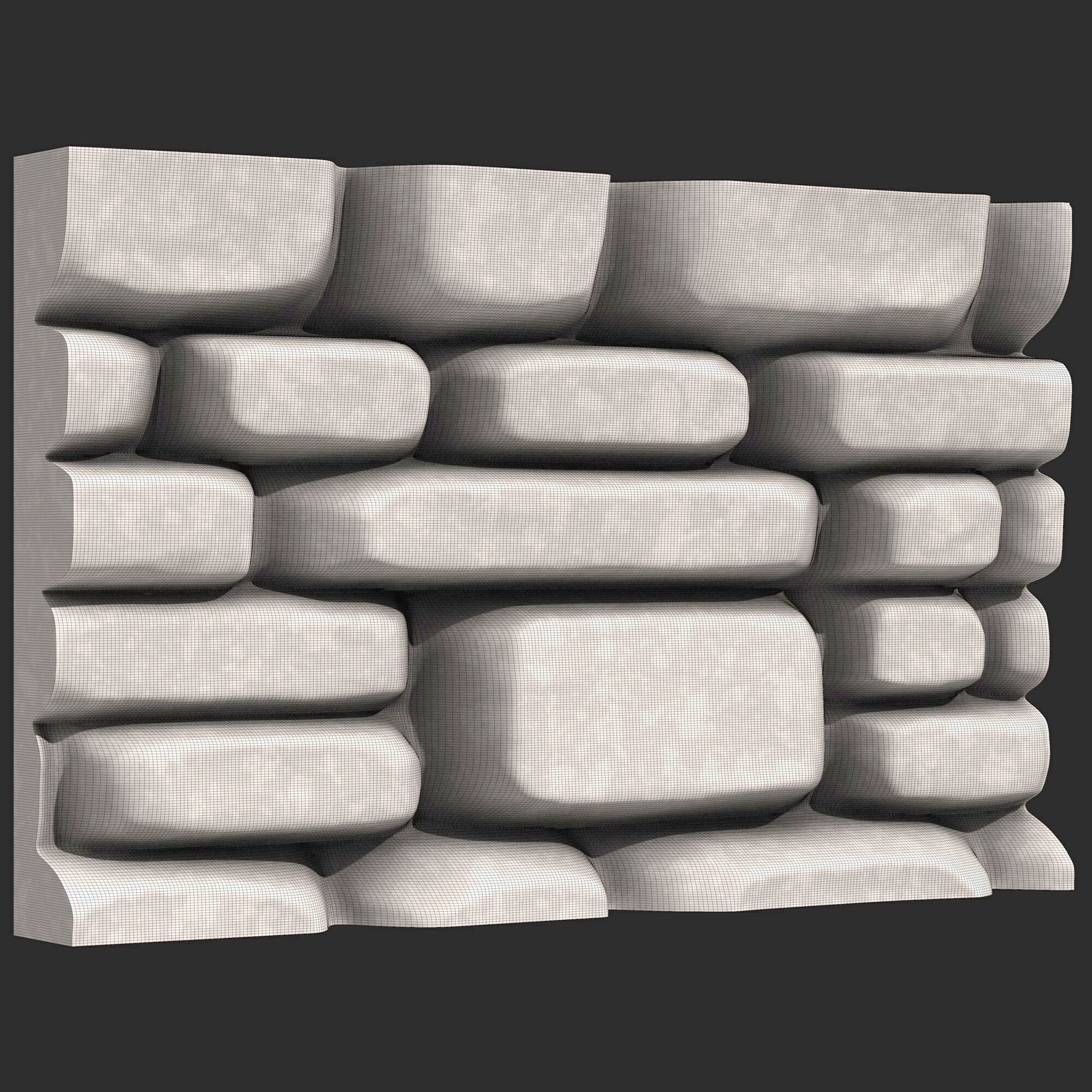 Stone Wall 385 3D print model_5