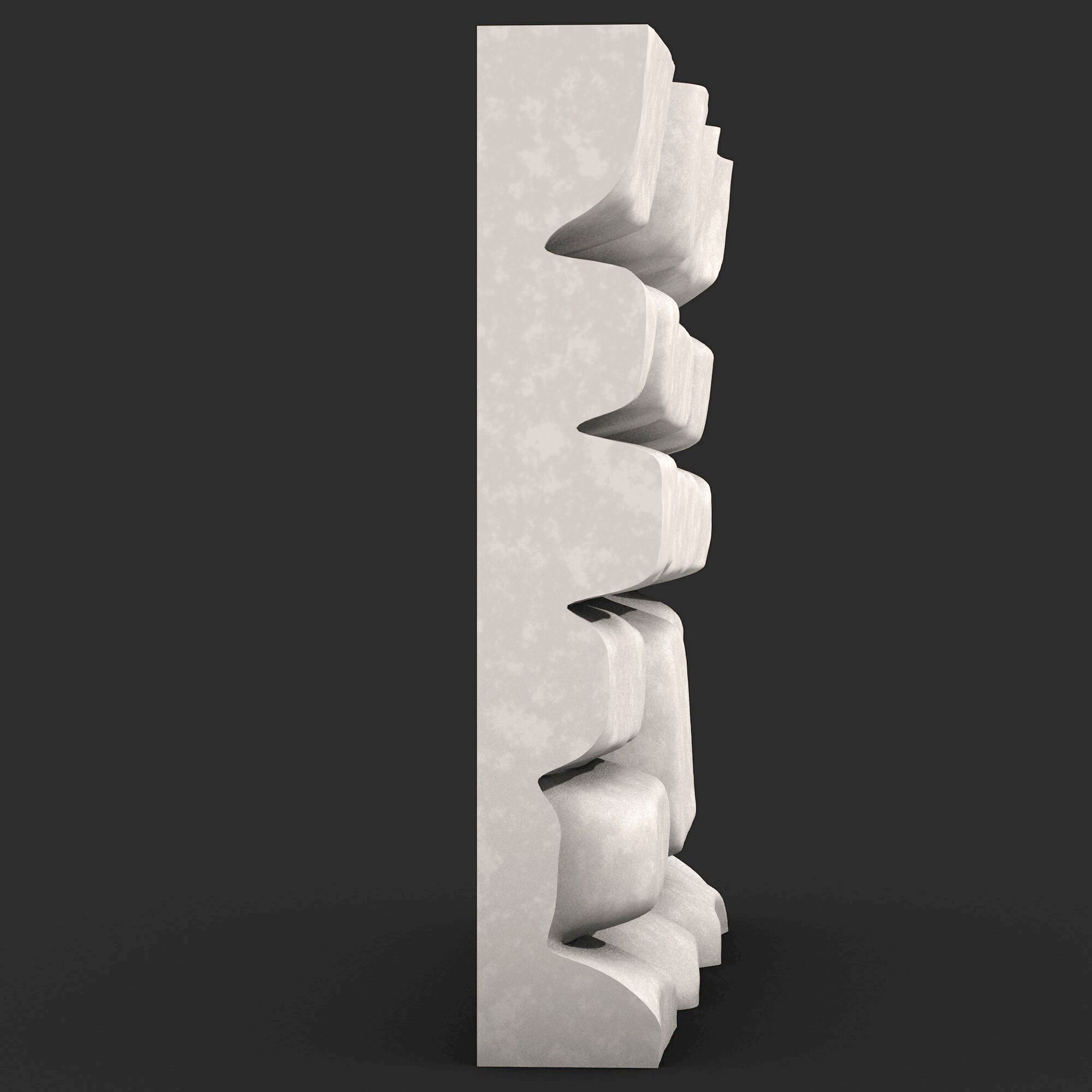 Stone Wall 385 3D print model_2