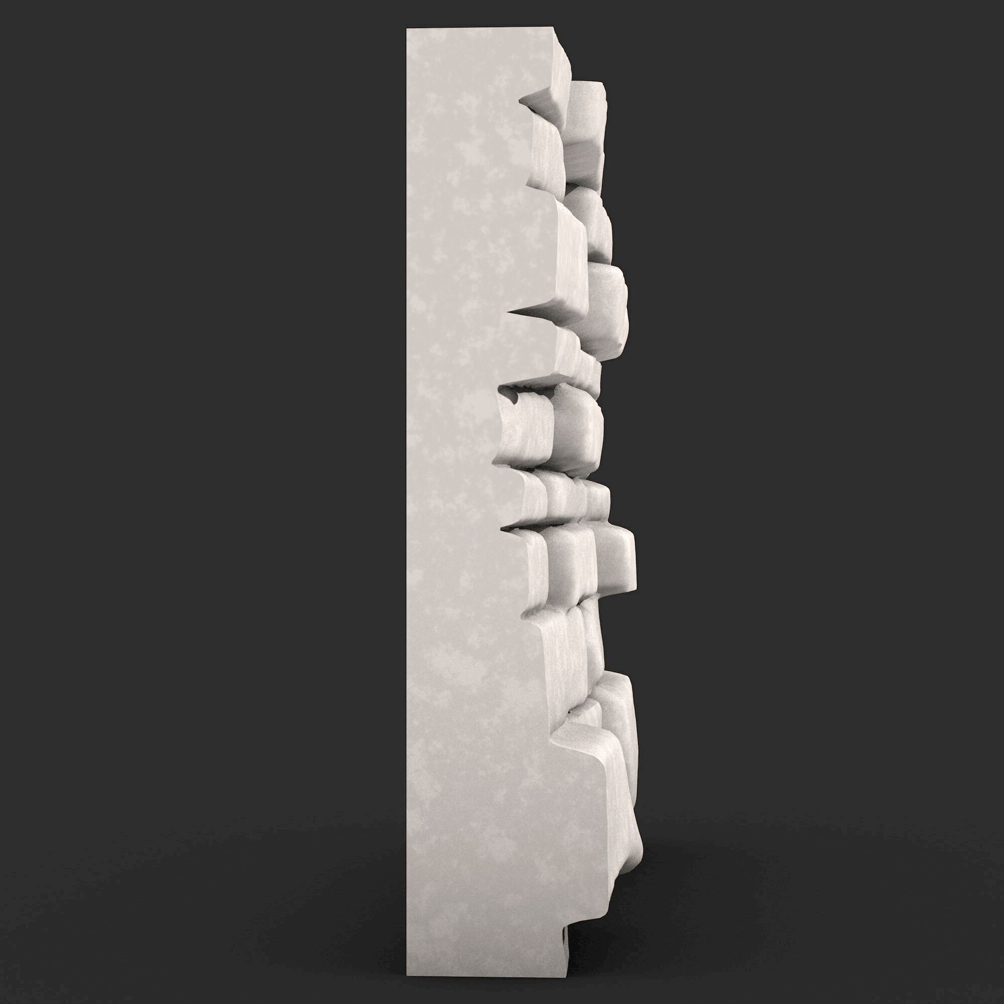 Stone Wall 382 3D print model_2
