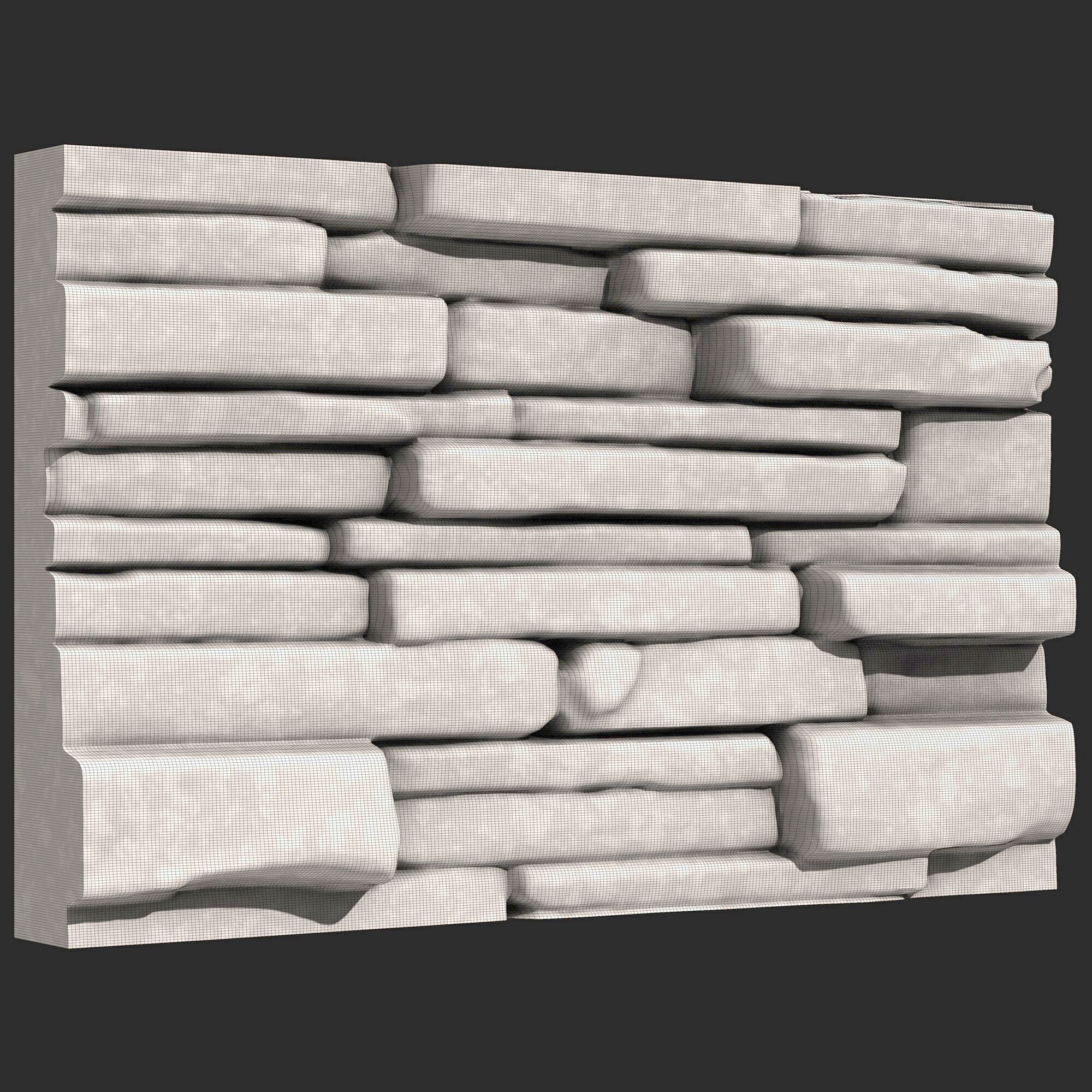 Stone Wall 382 3D print model_6