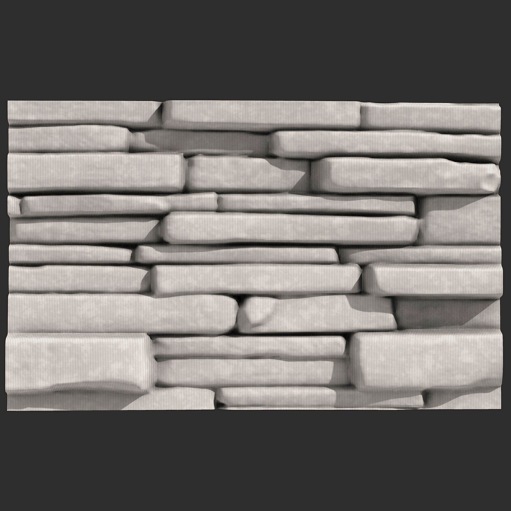 Stone Wall 382 3D print model_5