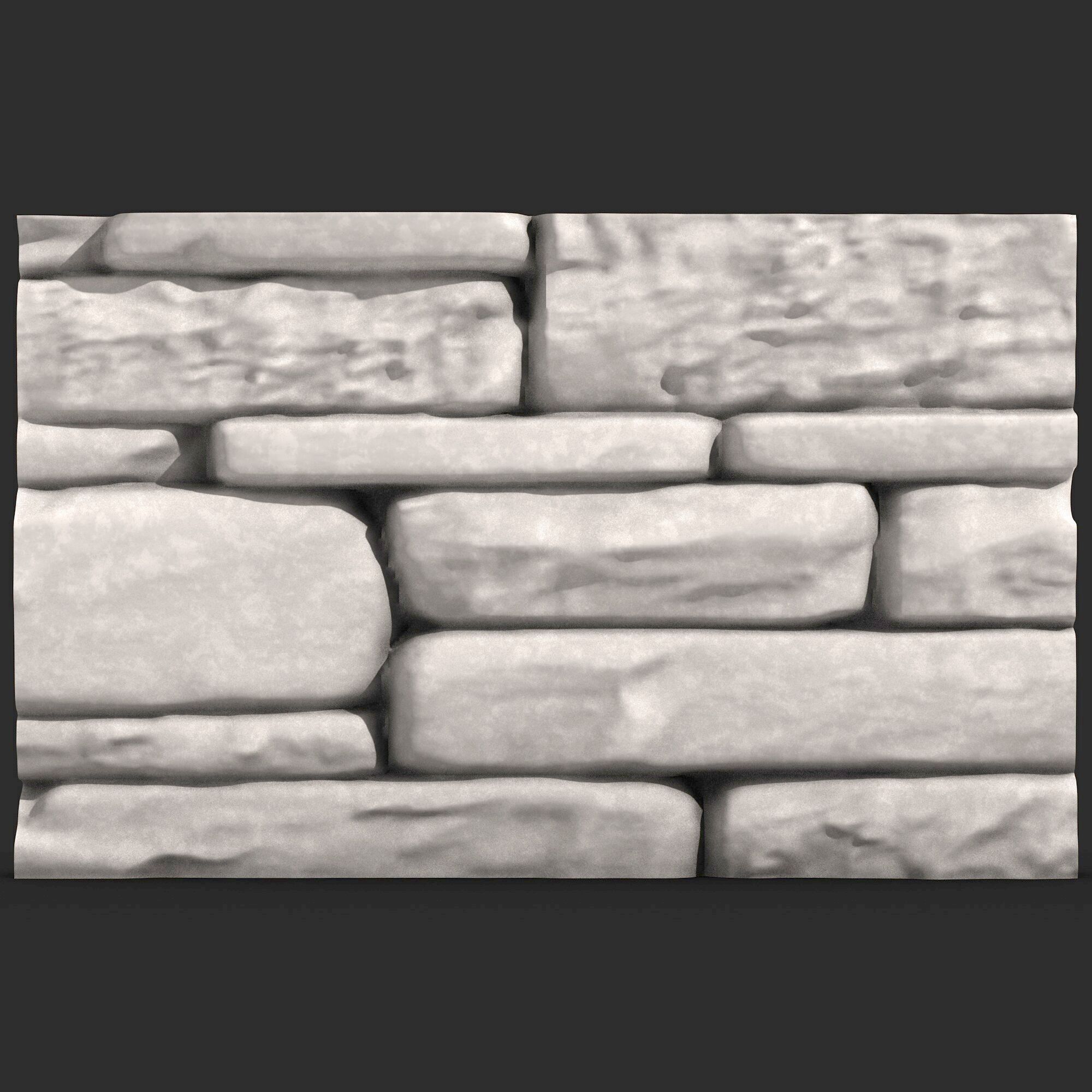 Stone Wall 380 3D print model_1