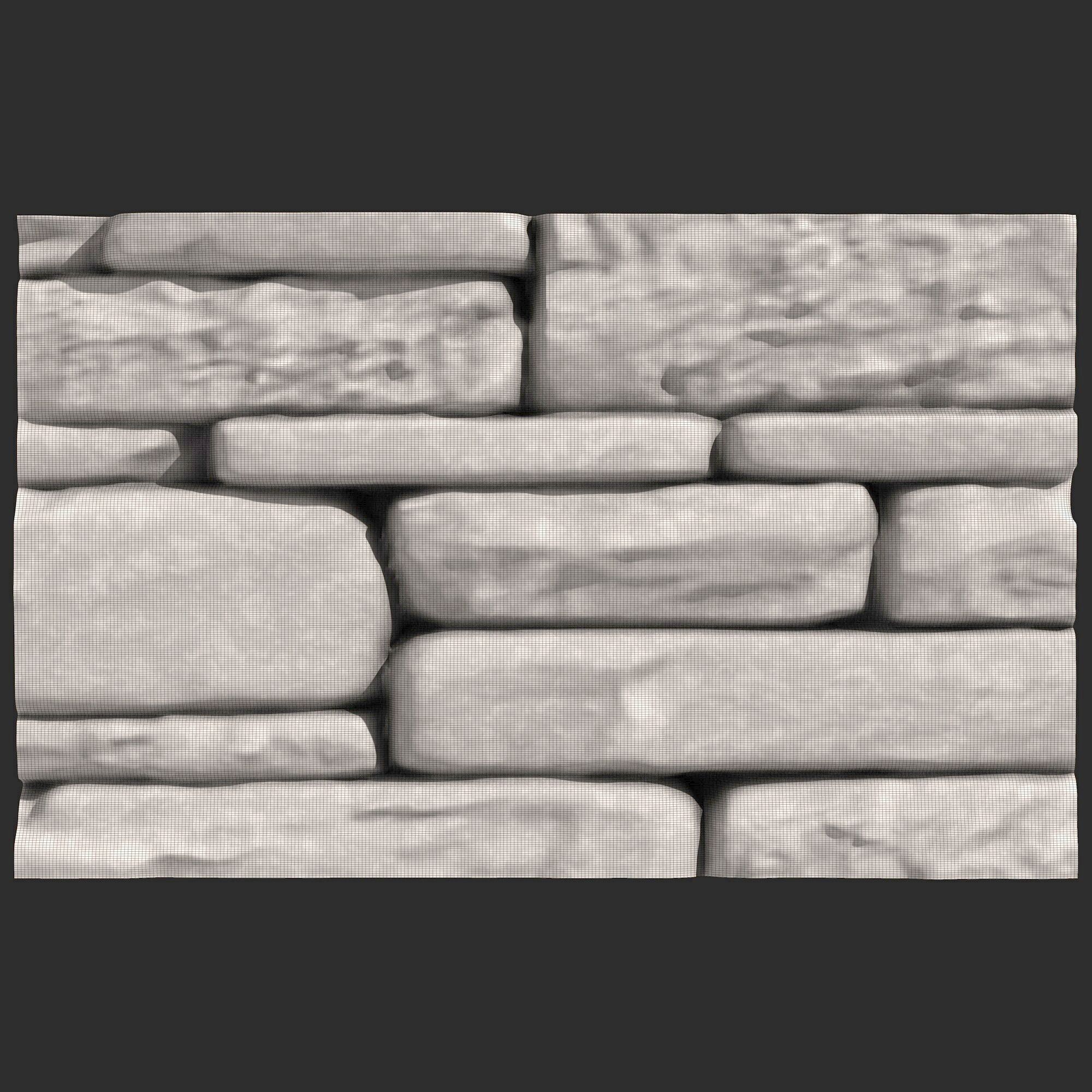 Stone Wall 380 3D print model_5