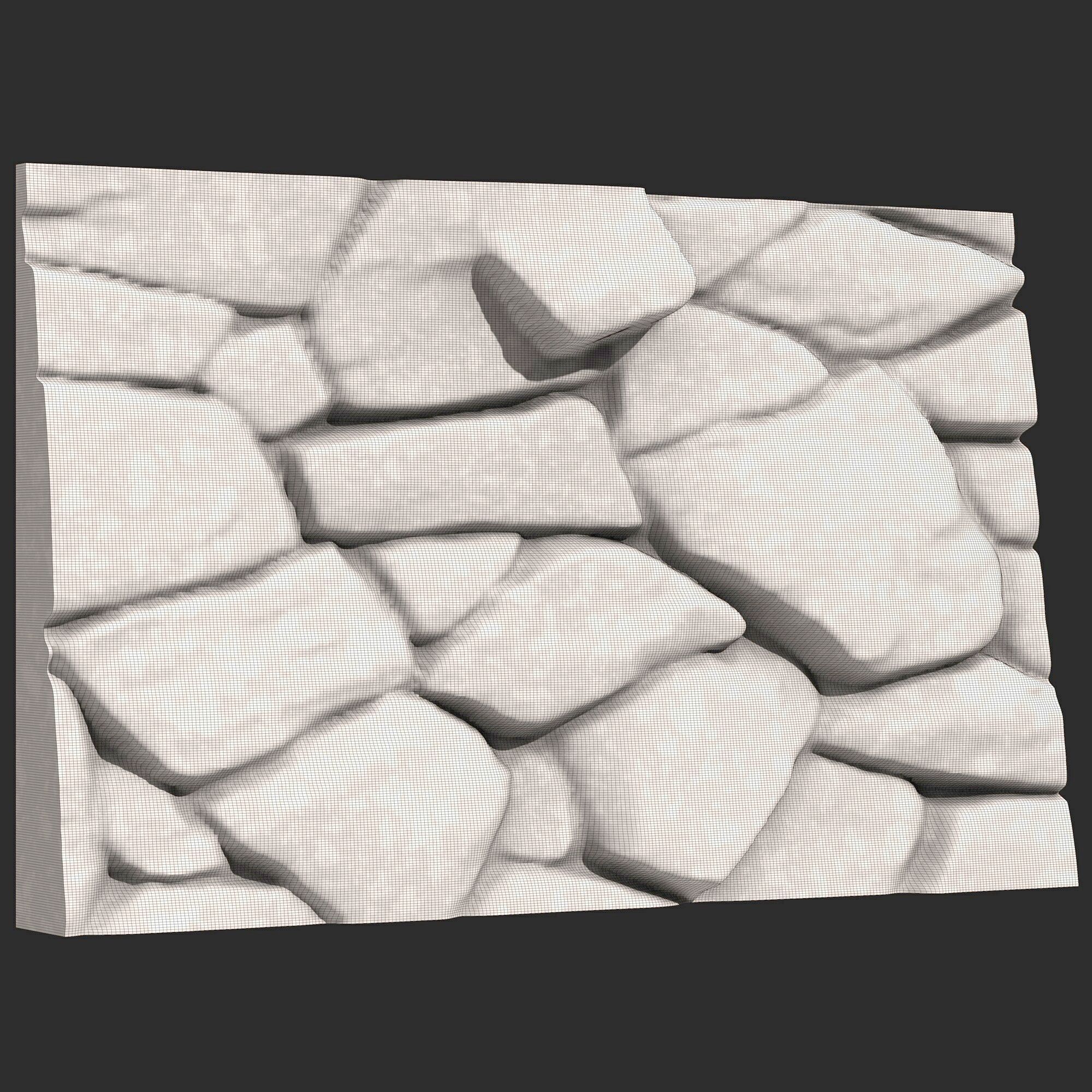 Stone Wall 379 3D print model_6