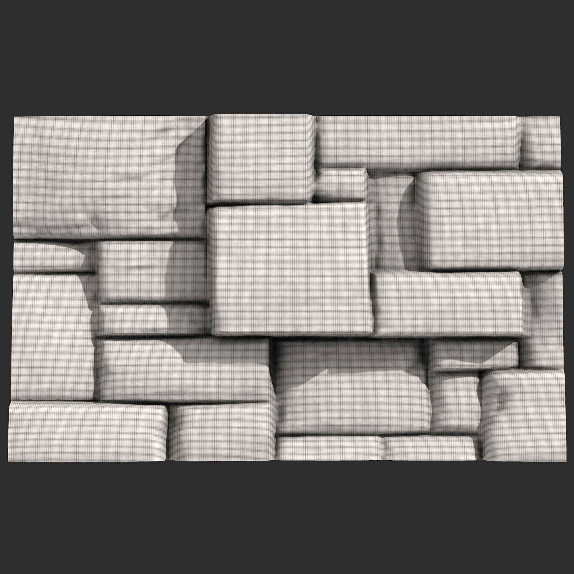 Stone Wall 377 3D print model_5