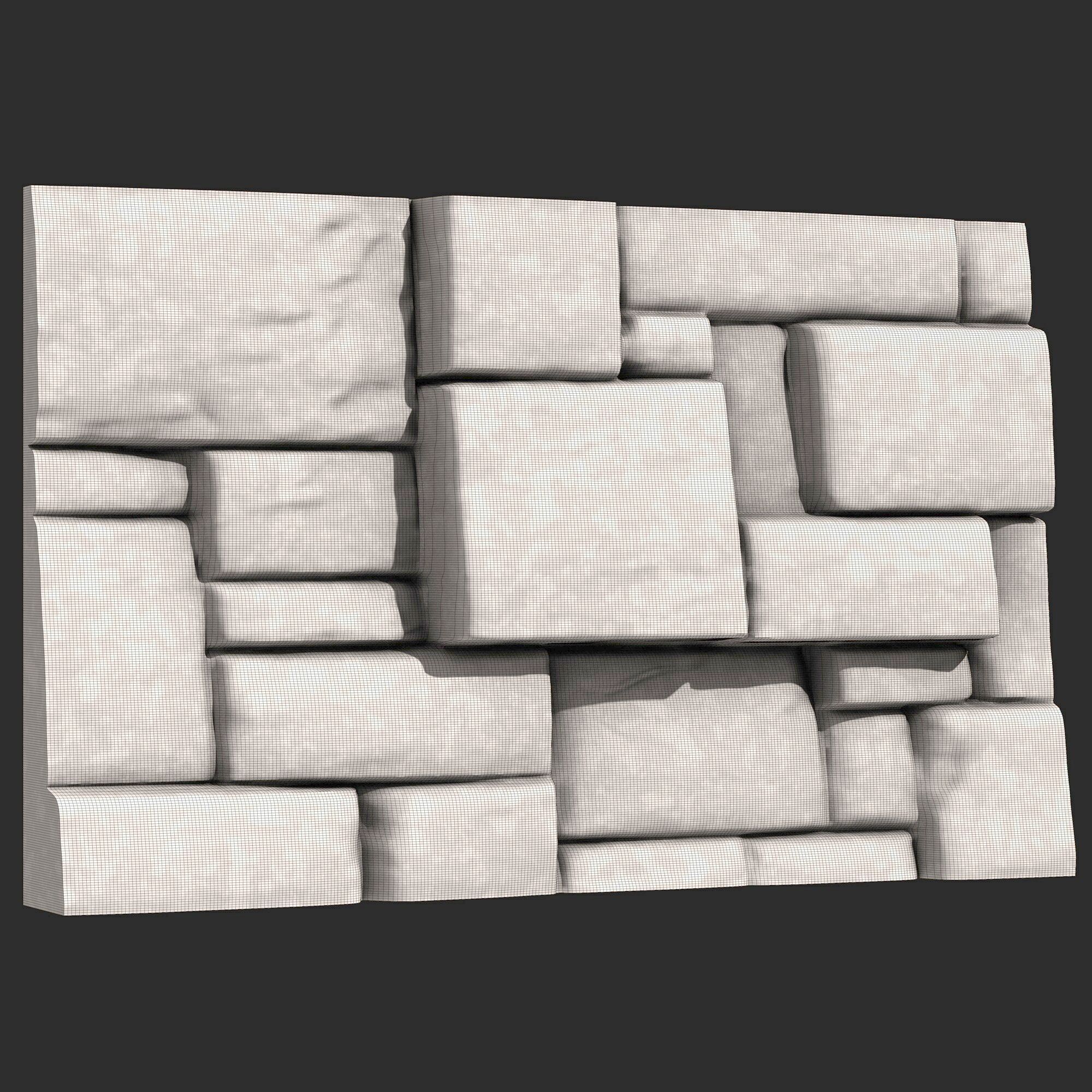 Stone Wall 377 3D print model_6