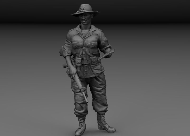 AMERICAN CAVALRY OFFICER VIETNAM 3D print model_1