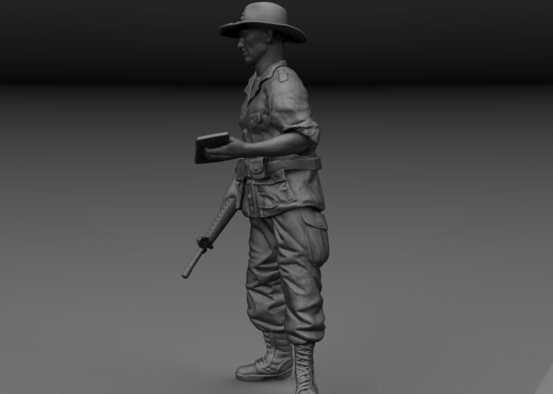 AMERICAN CAVALRY OFFICER VIETNAM 3D print model_2