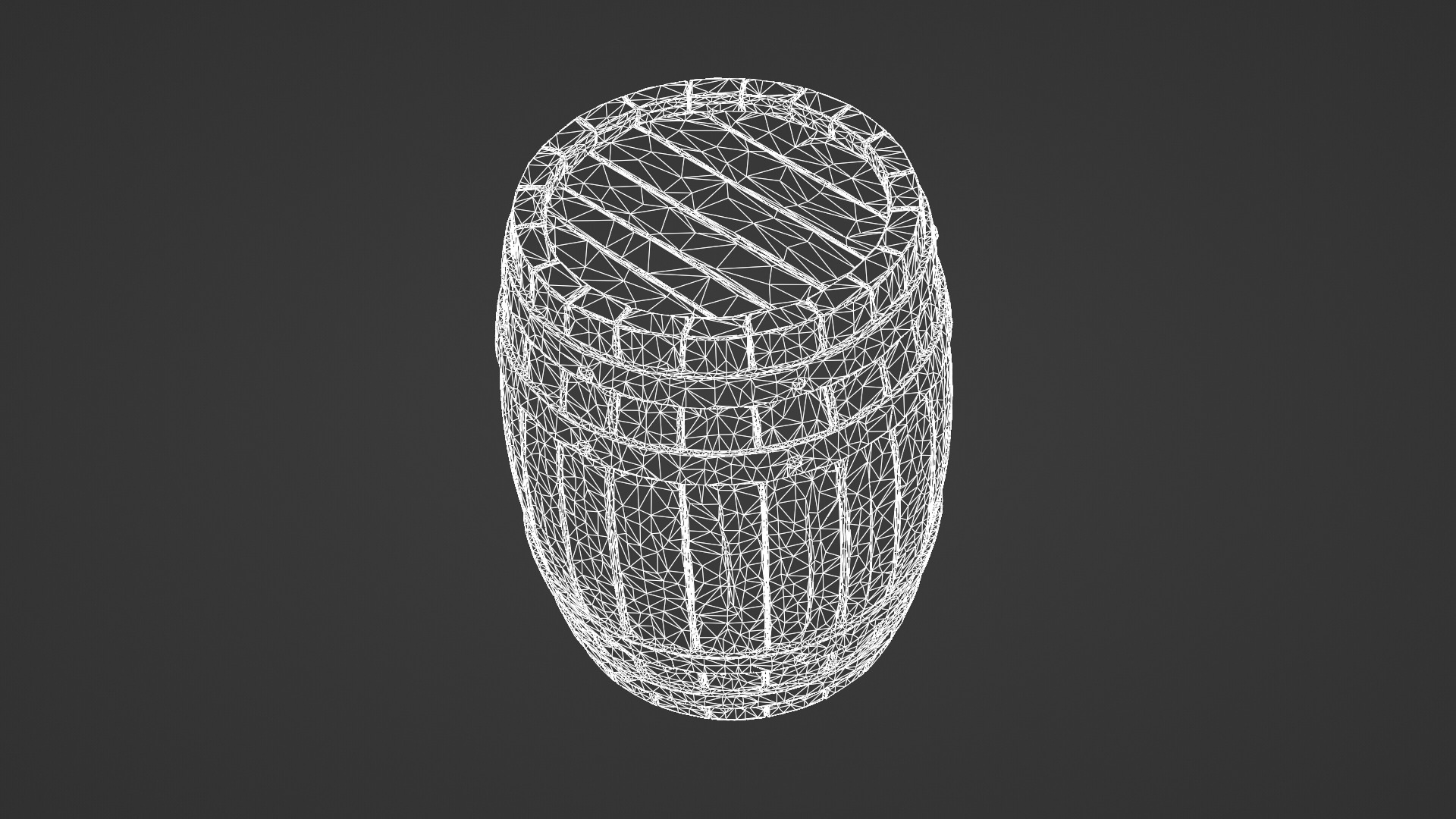 Realistic Wooden Barrel 3D Model 3D model_9