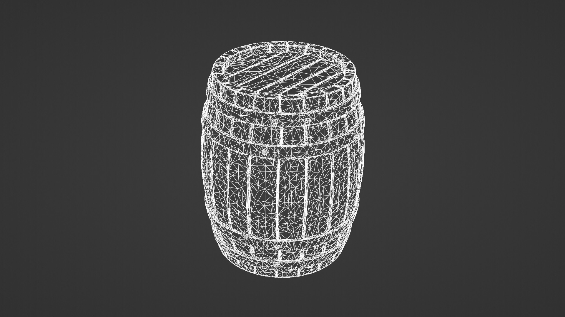 Realistic Wooden Barrel 3D Model 3D model_8