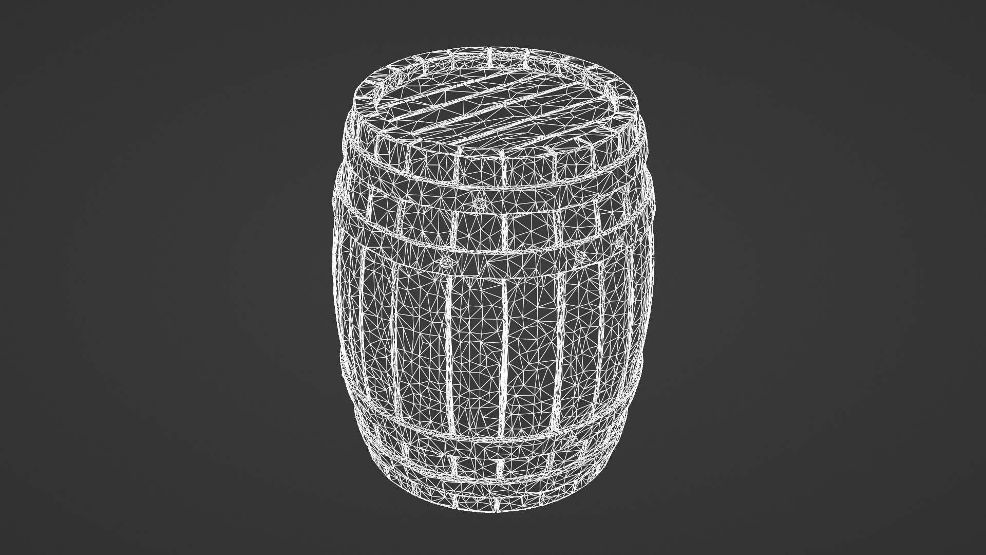 Realistic Wooden Barrel 3D Model 3D model_5