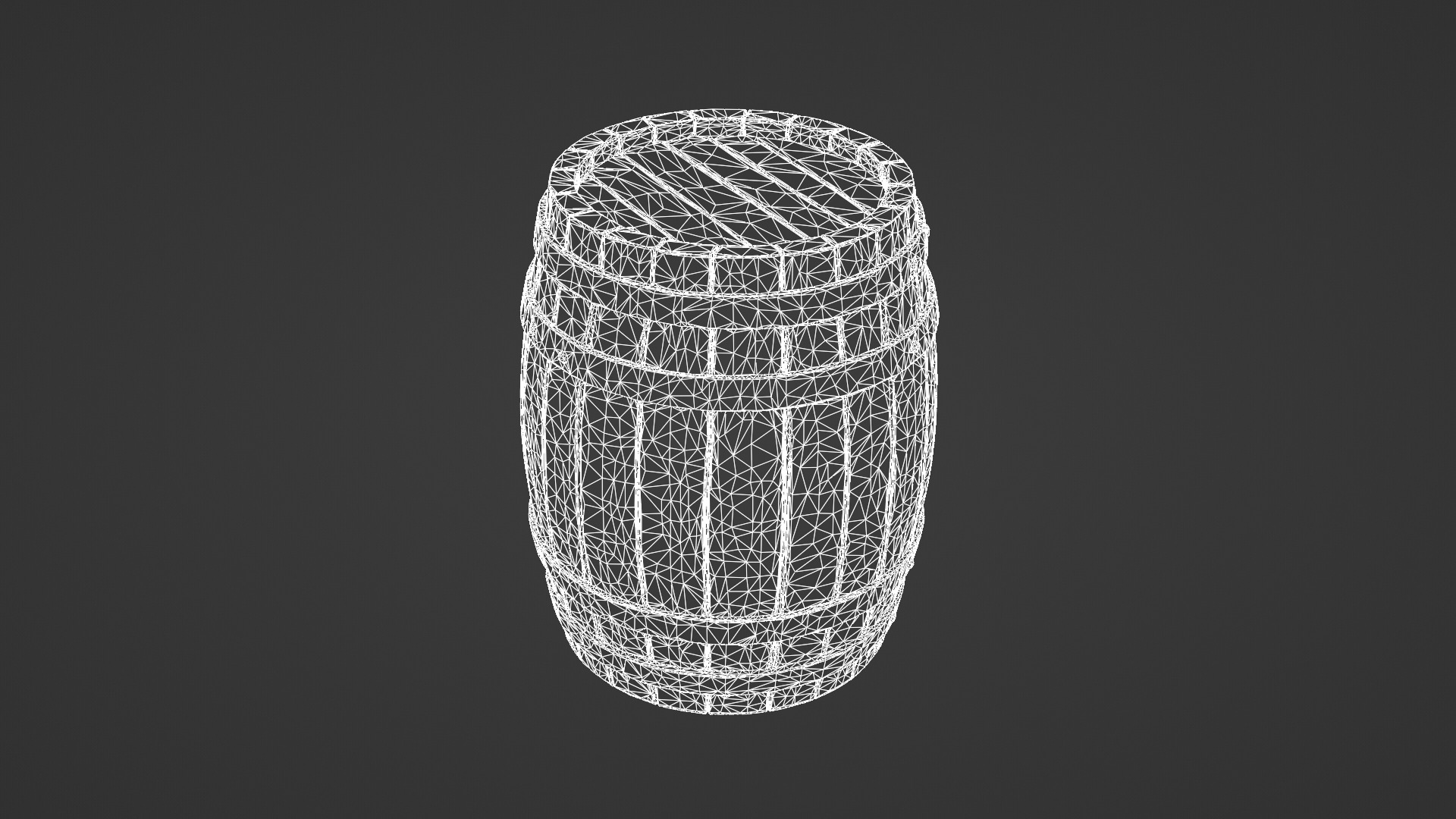 Realistic Wooden Barrel 3D Model 3D model_7