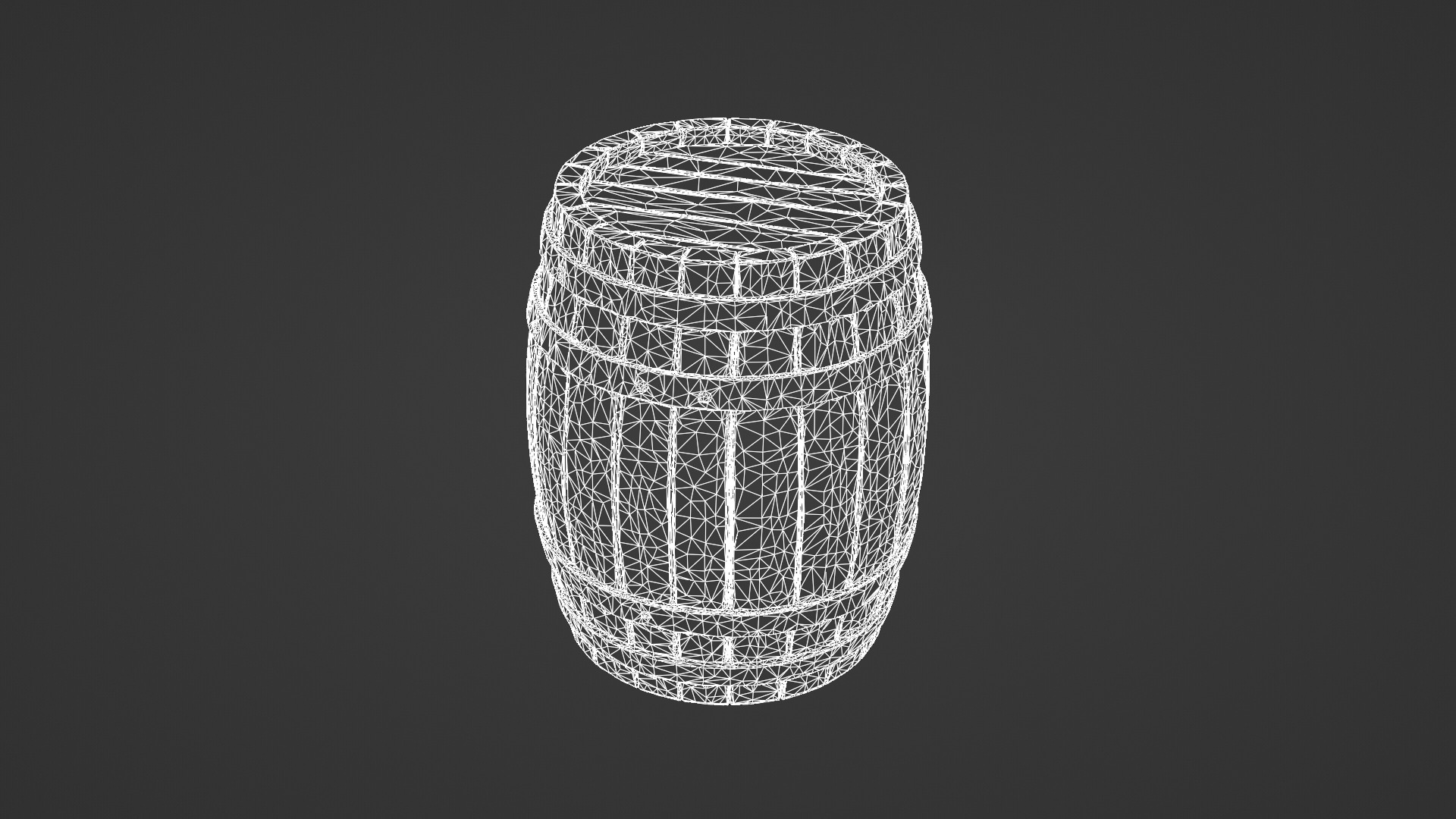 Realistic Wooden Barrel 3D Model 3D model_6