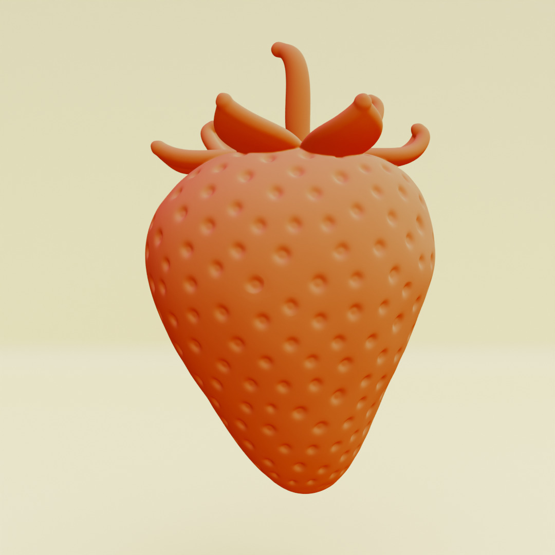 Strawberry Whole and Half strawberries Printable 3D print model_15