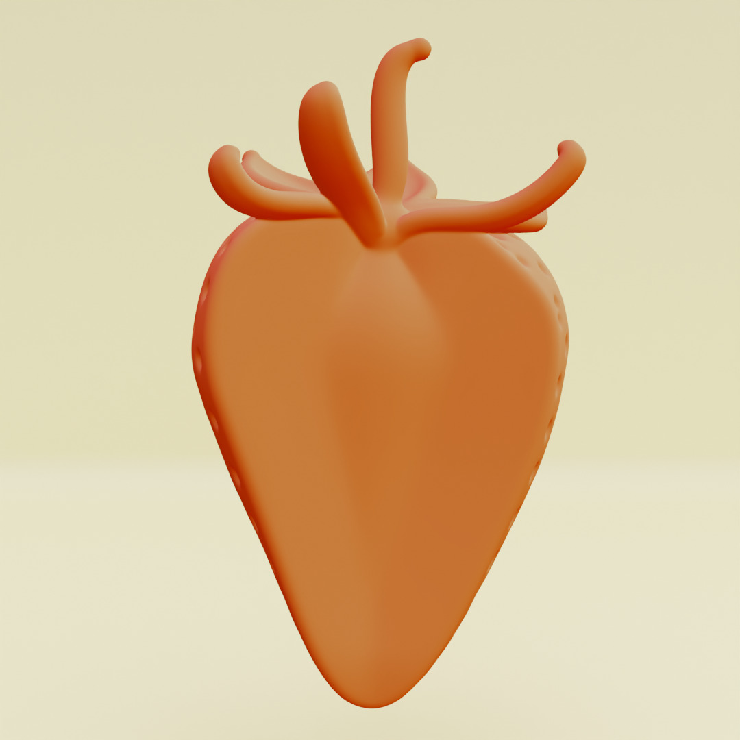 Strawberry Whole and Half strawberries Printable 3D print model_18