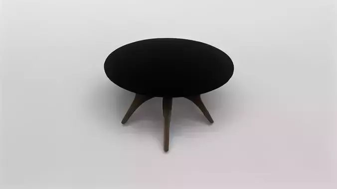 Modern Sculptural Glass-Top Table