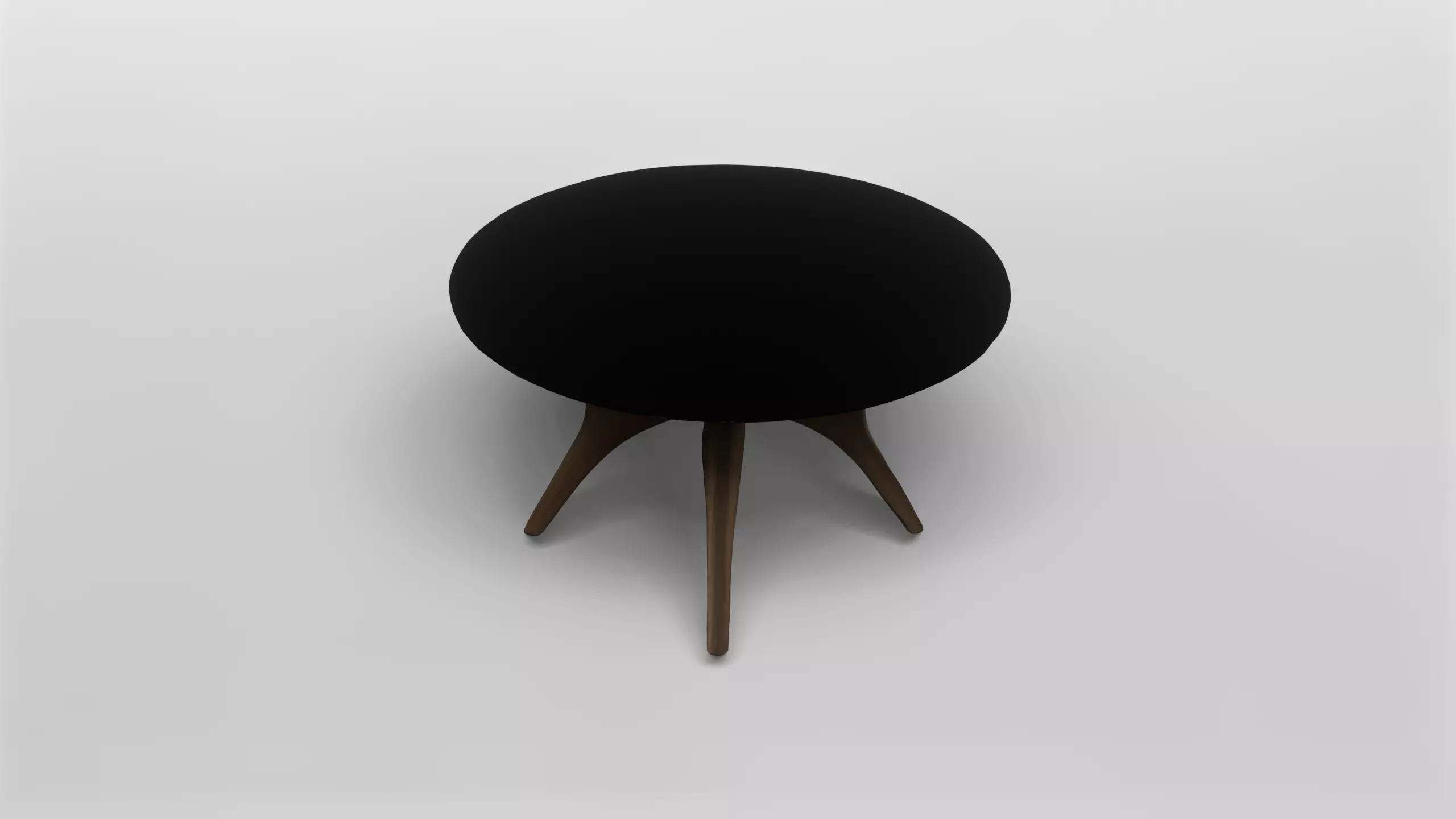 Modern Sculptural Glass-Top Table 3D model_0