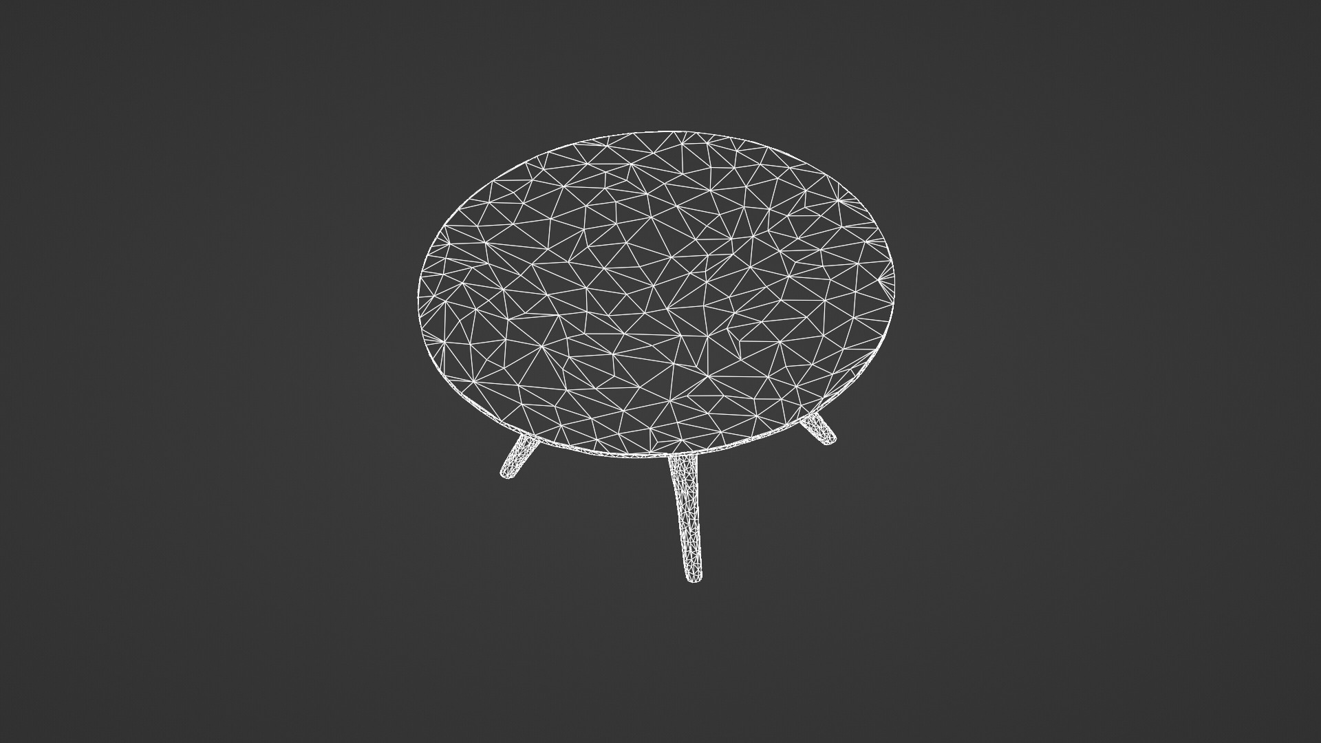 Modern Sculptural Glass-Top Table 3D model_9