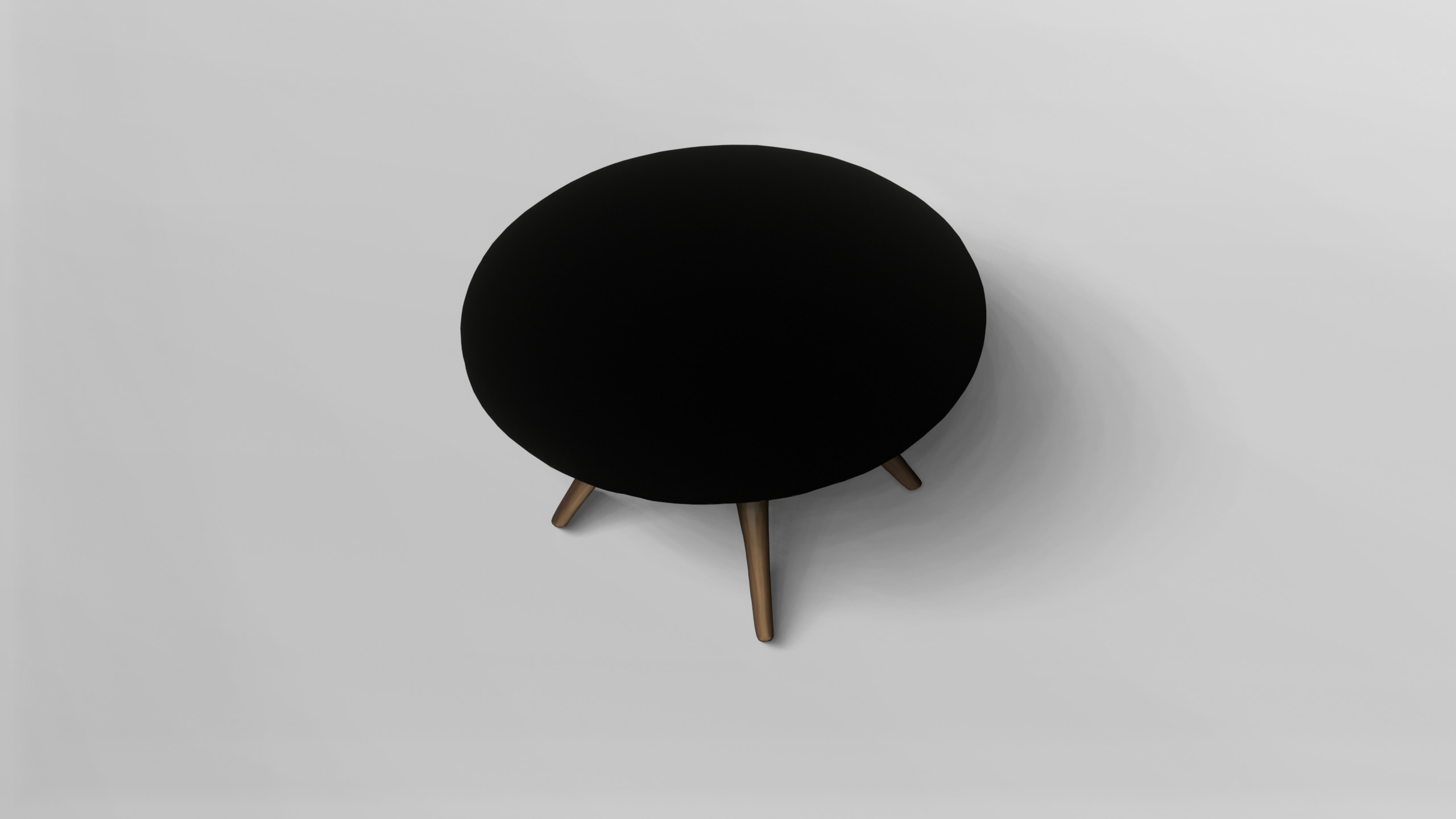 Modern Sculptural Glass-Top Table 3D model_4