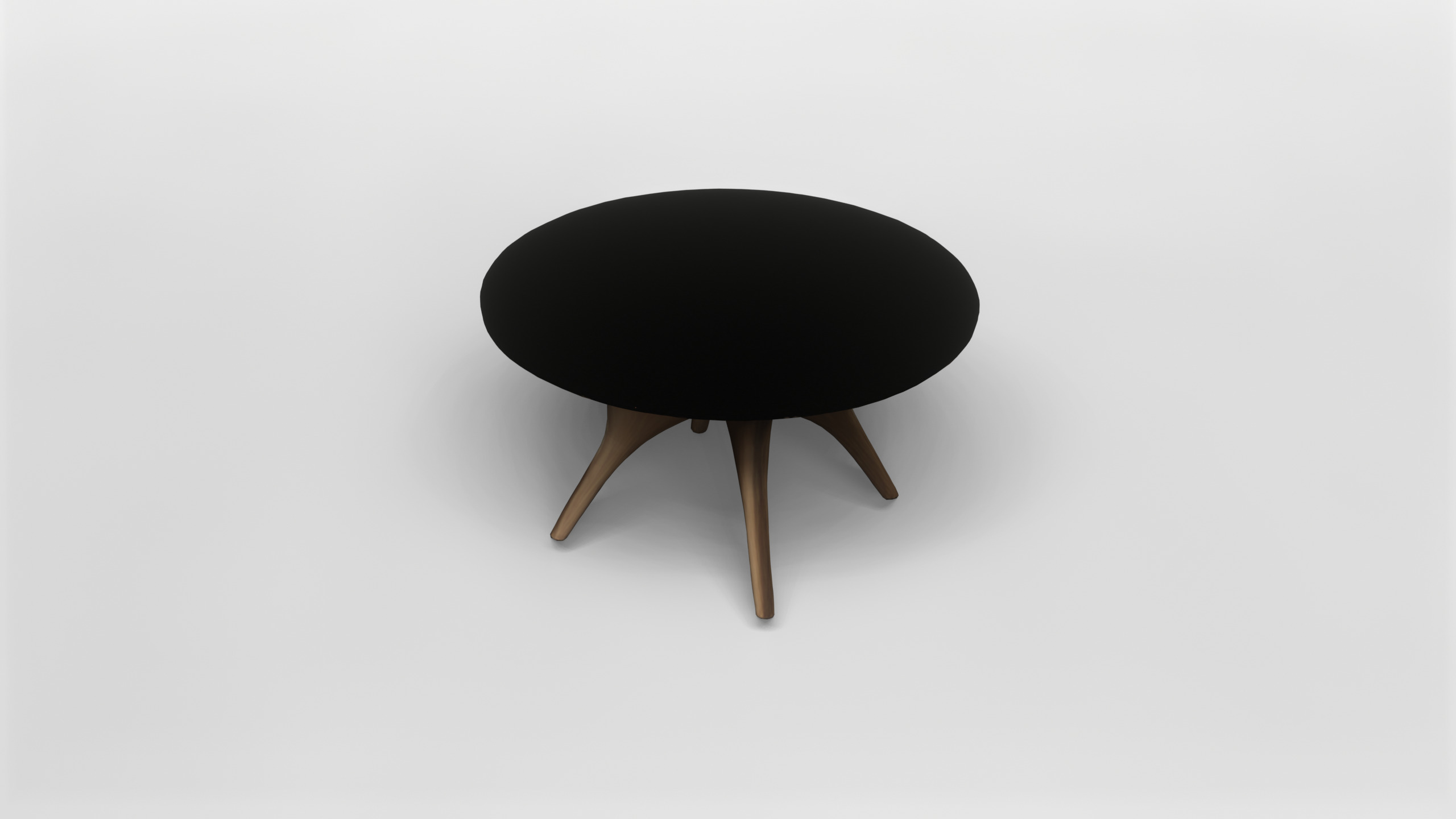Modern Sculptural Glass-Top Table 3D model_3