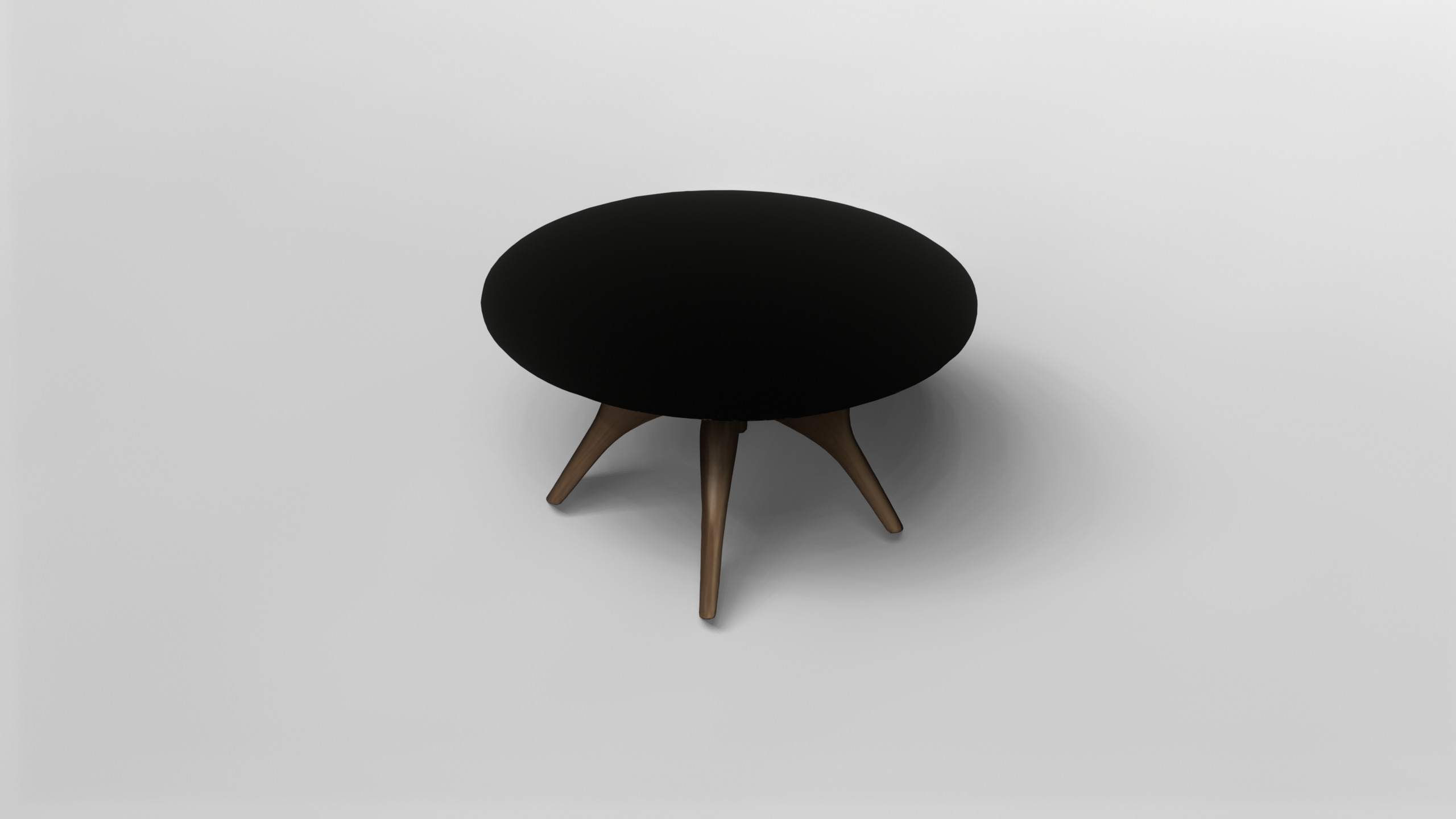 Modern Sculptural Glass-Top Table 3D model_2