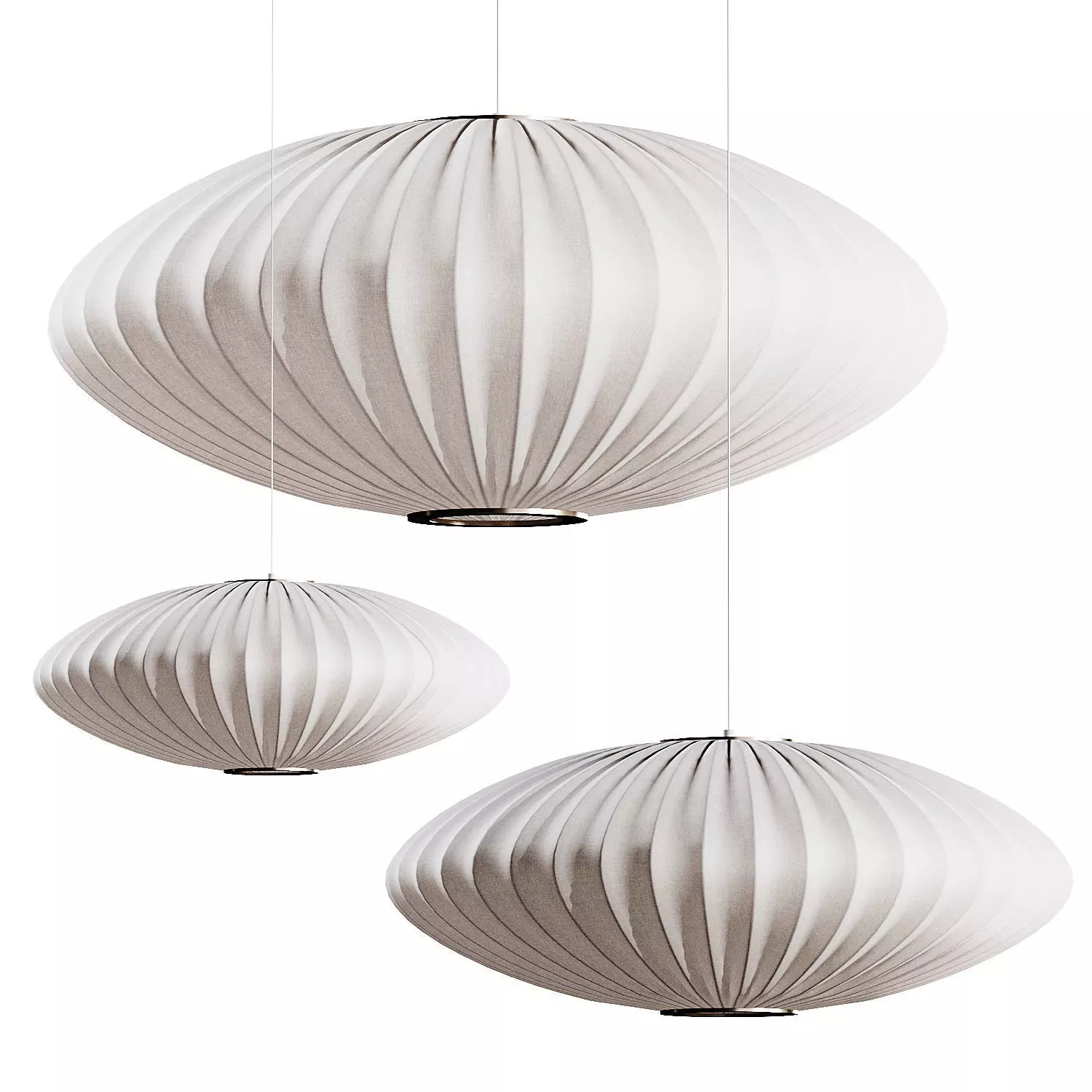Herman Miller Nelson Saucer Bubble Pendant Lamp 3D model_0