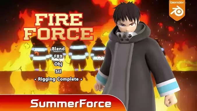 Shinra Kusakabe - Fire Force 3D model