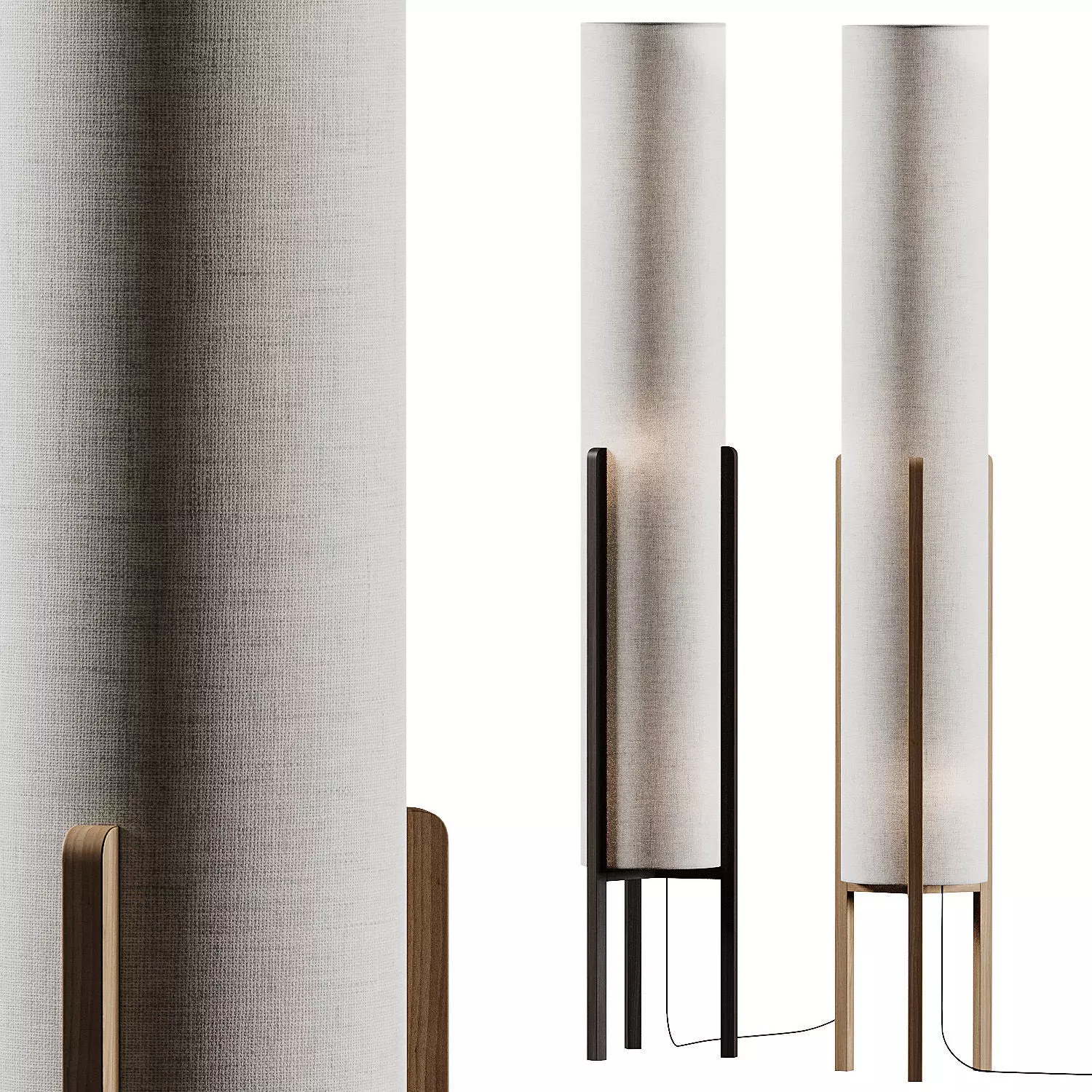 Habitat Arbaa Woven Column Floor Lamp 3D model_0