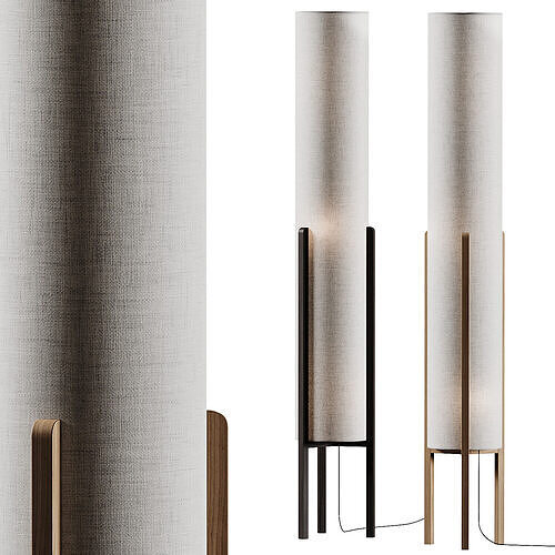 Habitat Arbaa Woven Column Floor Lamp 3D model