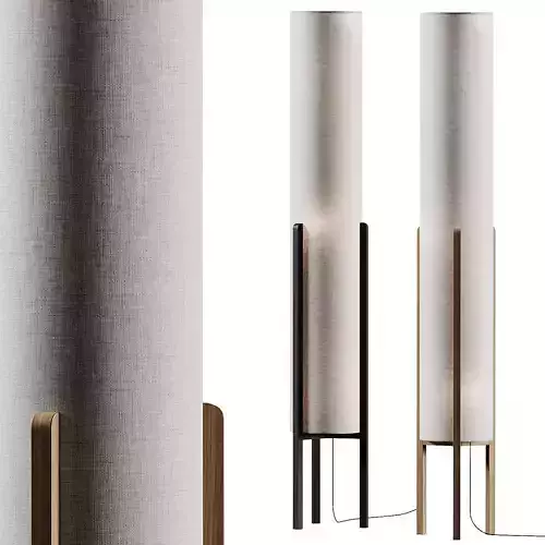 Habitat Arbaa Woven Column Floor Lamp 3D model