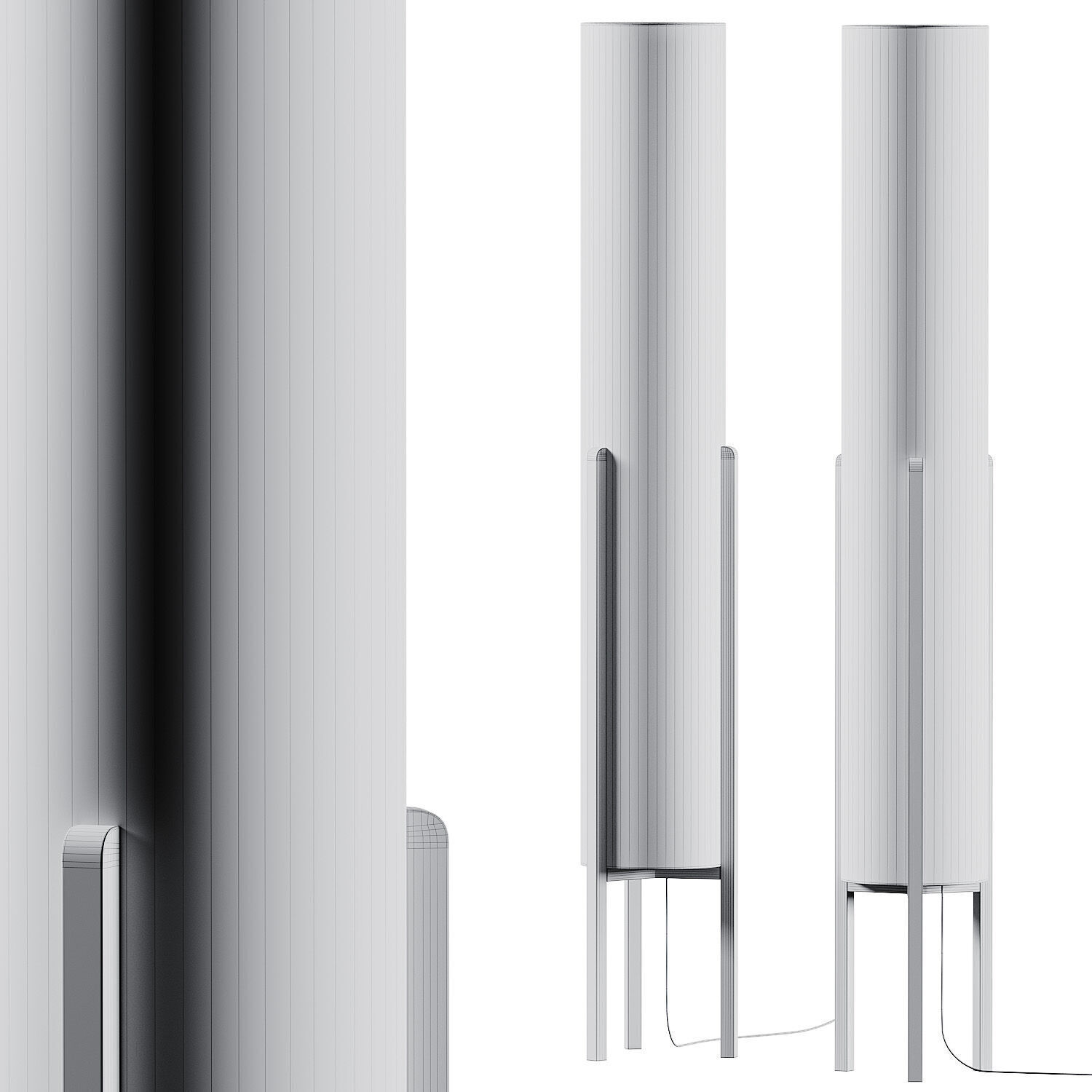 Habitat Arbaa Woven Column Floor Lamp 3D model_3