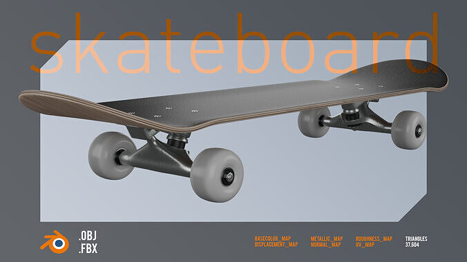 Skateboard 3D Model 3D model