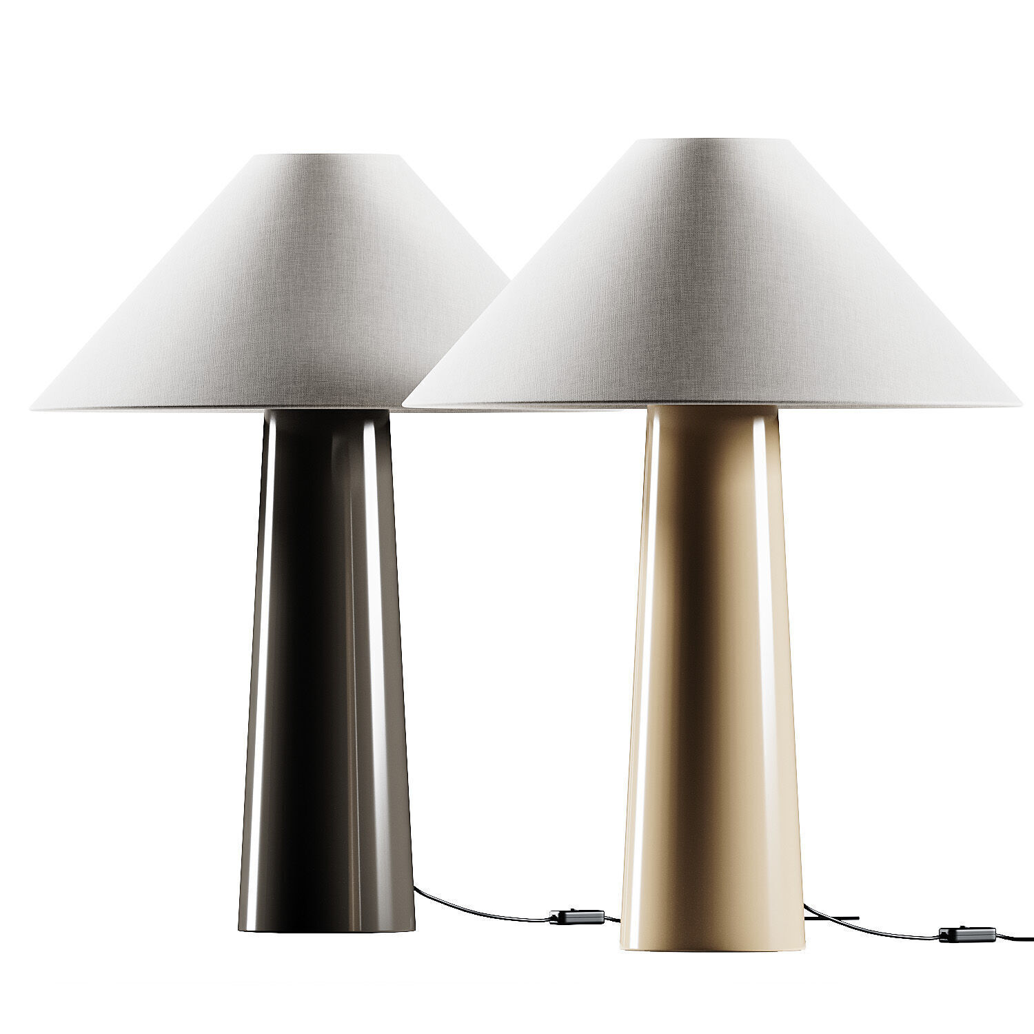 Milk  Sugar Isla Ceramic Table Lamp 3D model_2