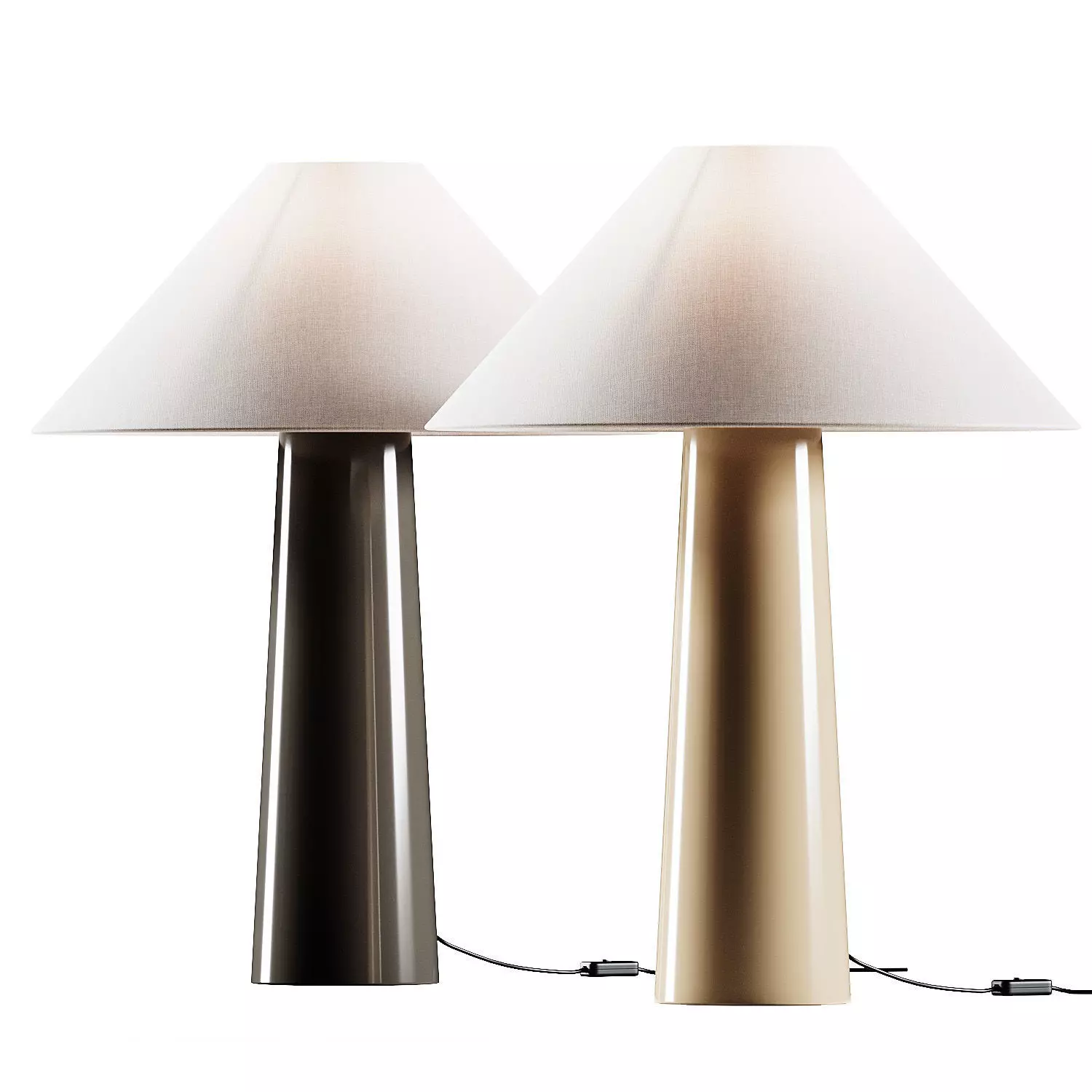 Milk  Sugar Isla Ceramic Table Lamp 3D model_0