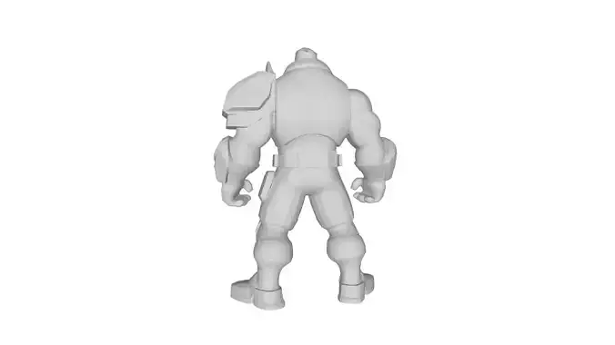 Muscular armored soldier 