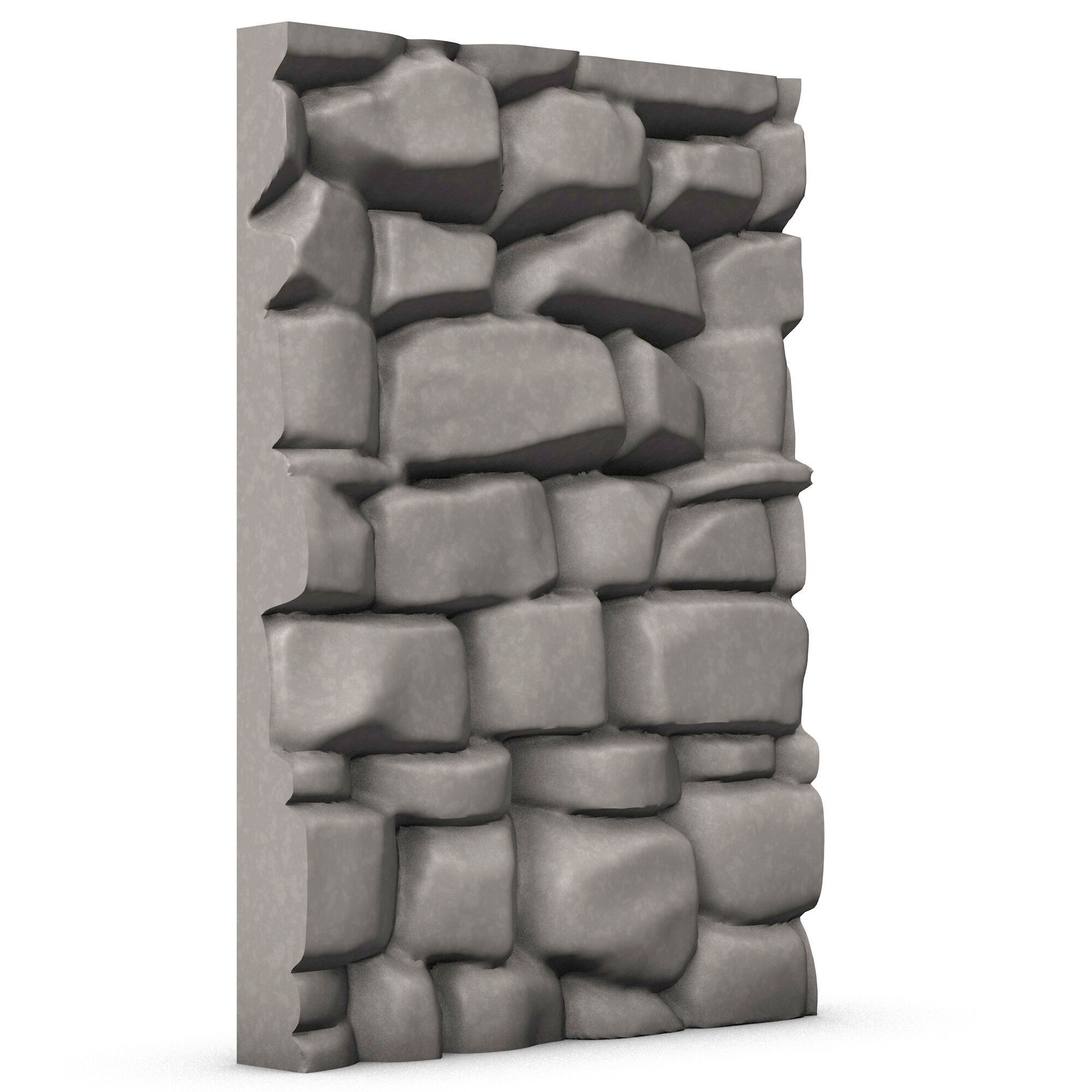 Stone Wall 420 3D print model_1