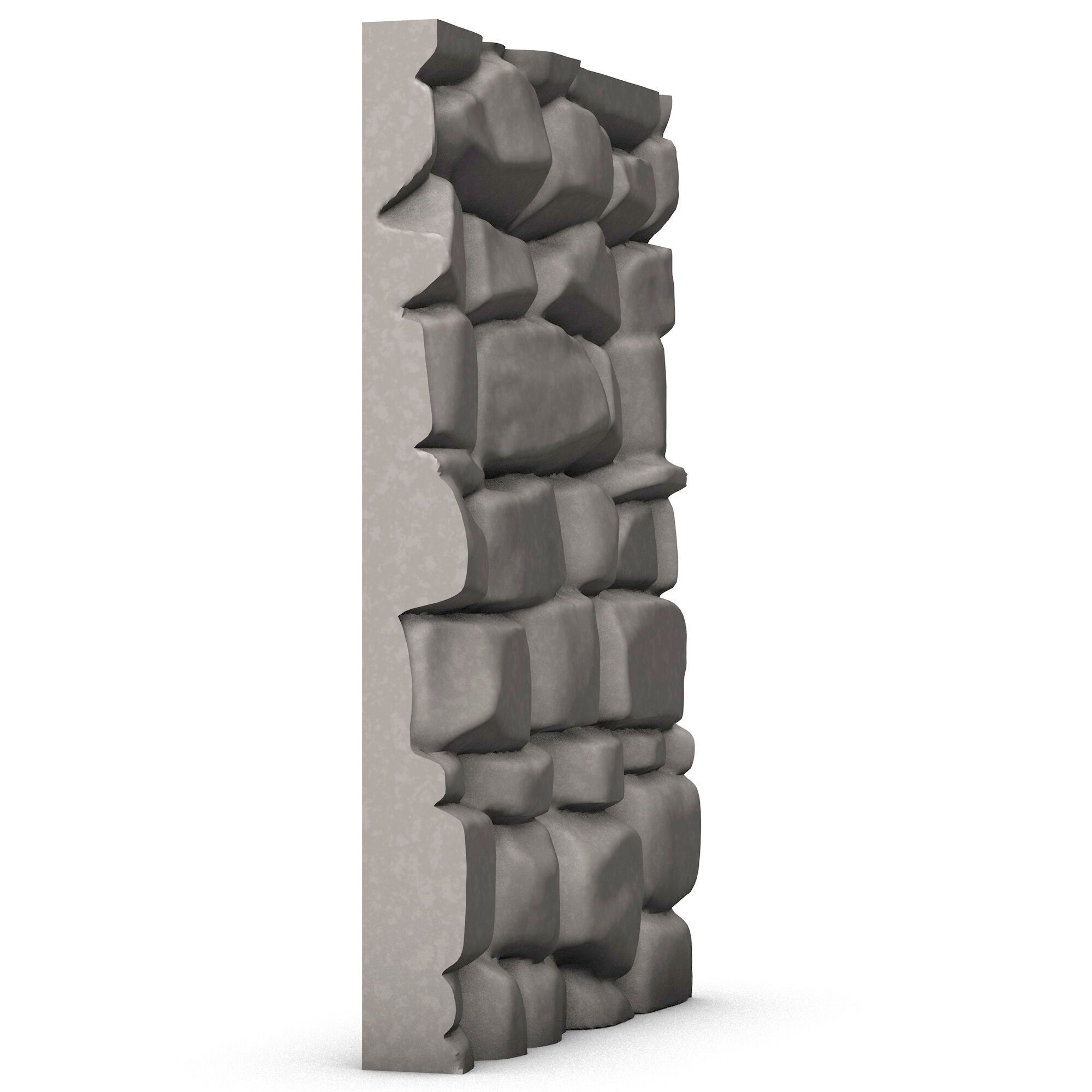 Stone Wall 420 3D print model_2
