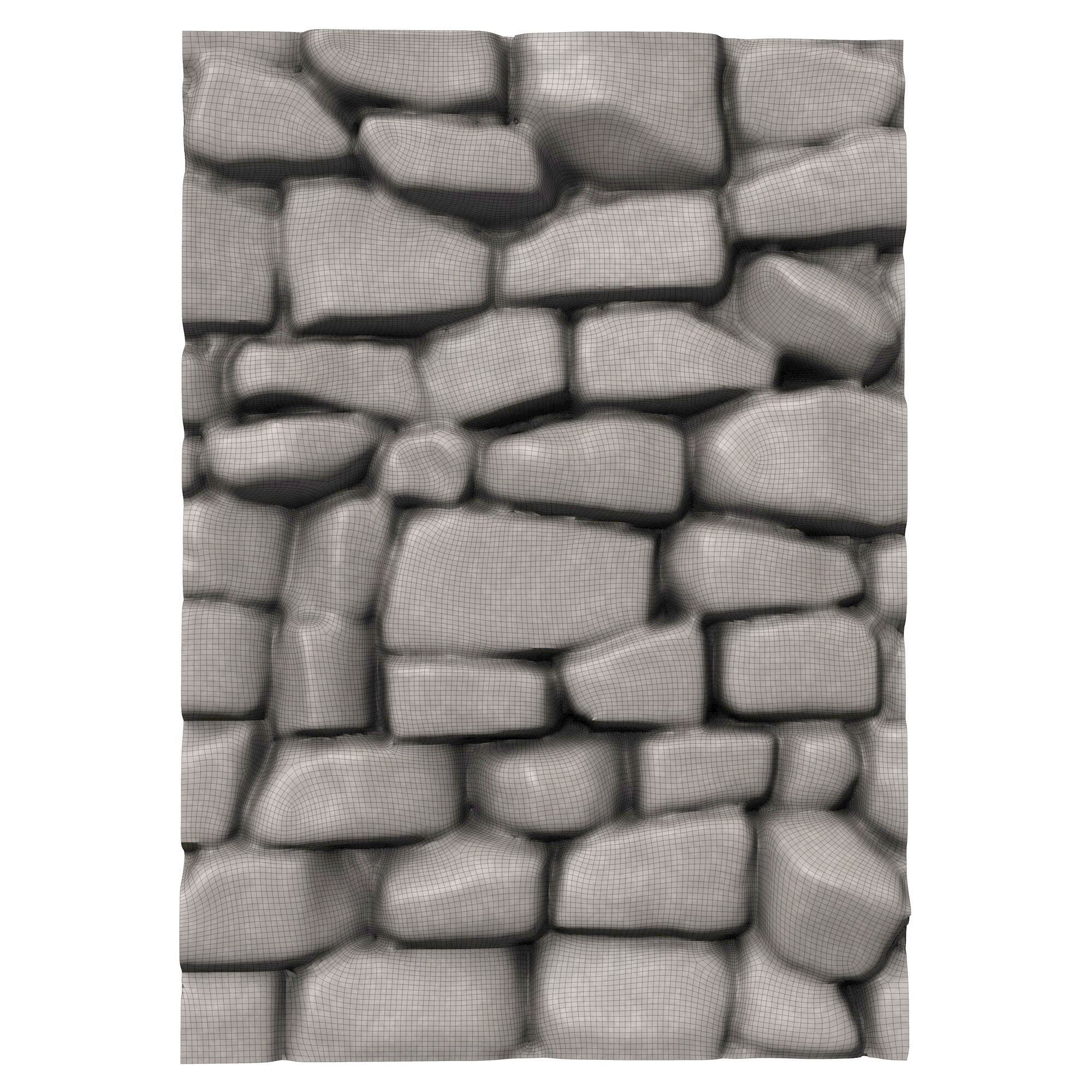 Stone Wall 419 3D print model_5